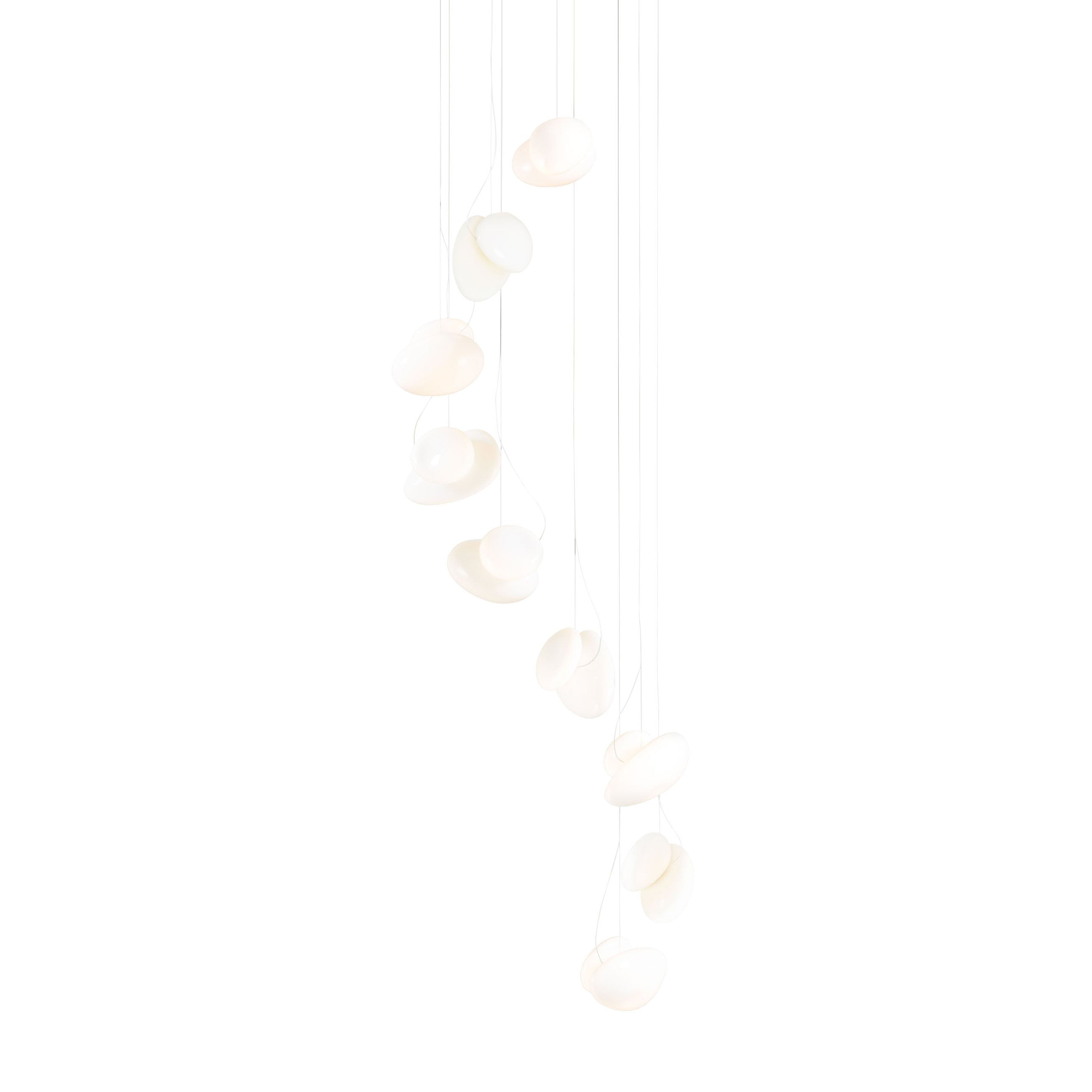 Pebble Chandelier 9: Helix + Pearl