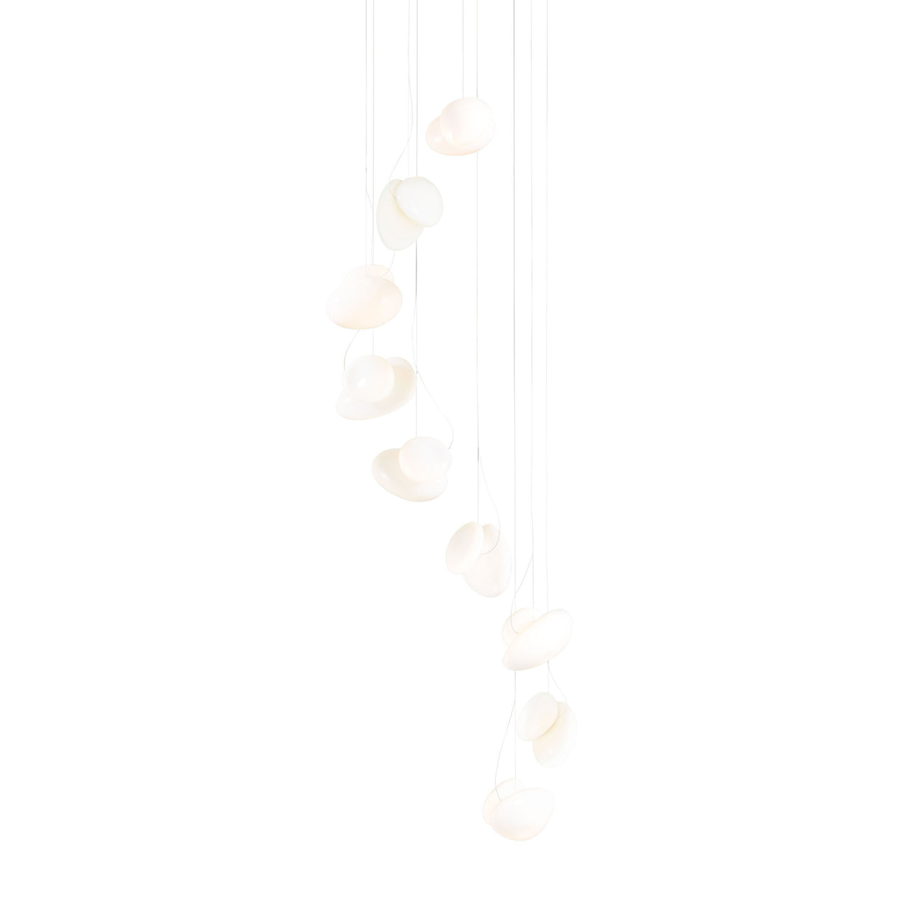 Pebble Chandelier 9: Helix + Pearl