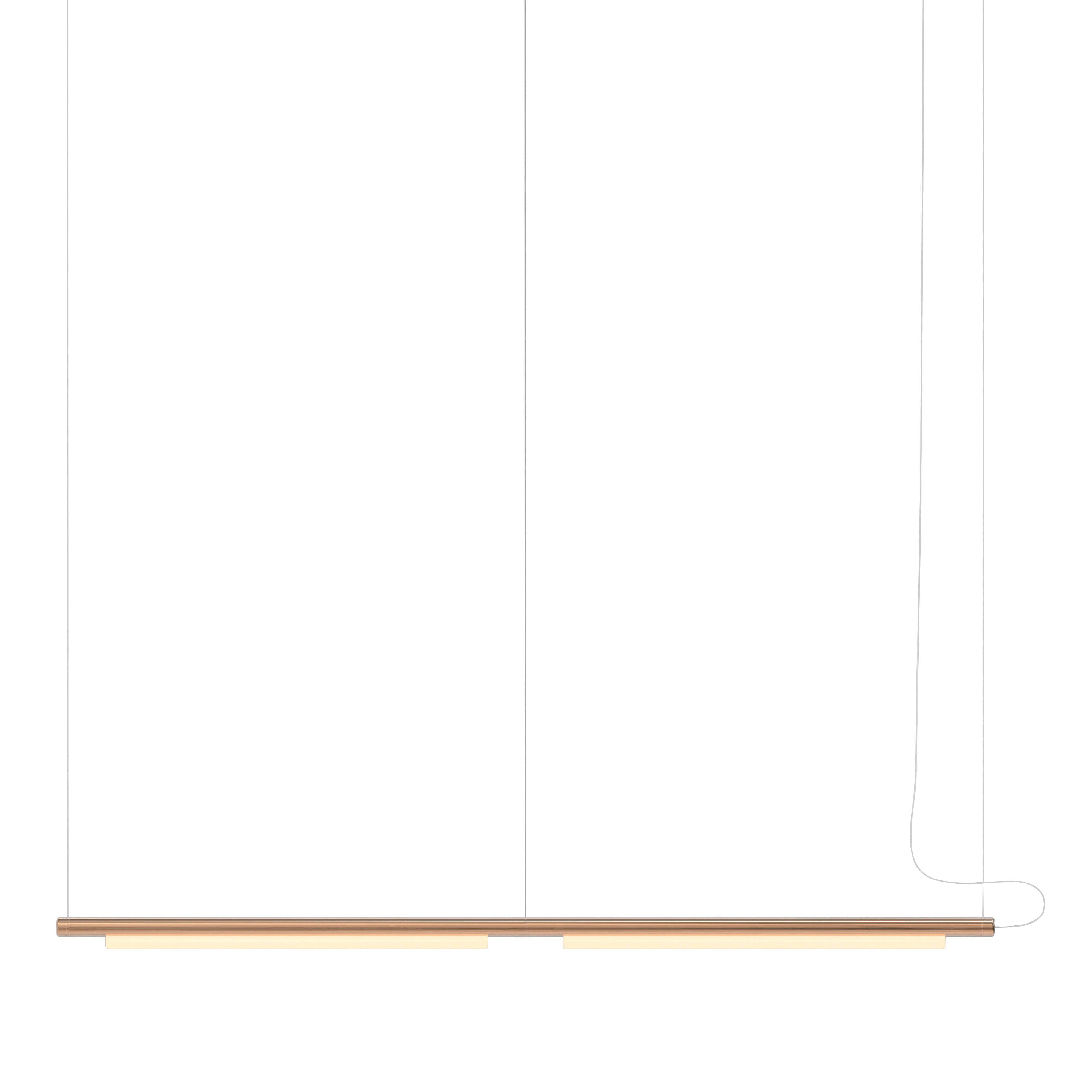 Pipeline 125.2 Linear Pendant Light: Copper + Copper