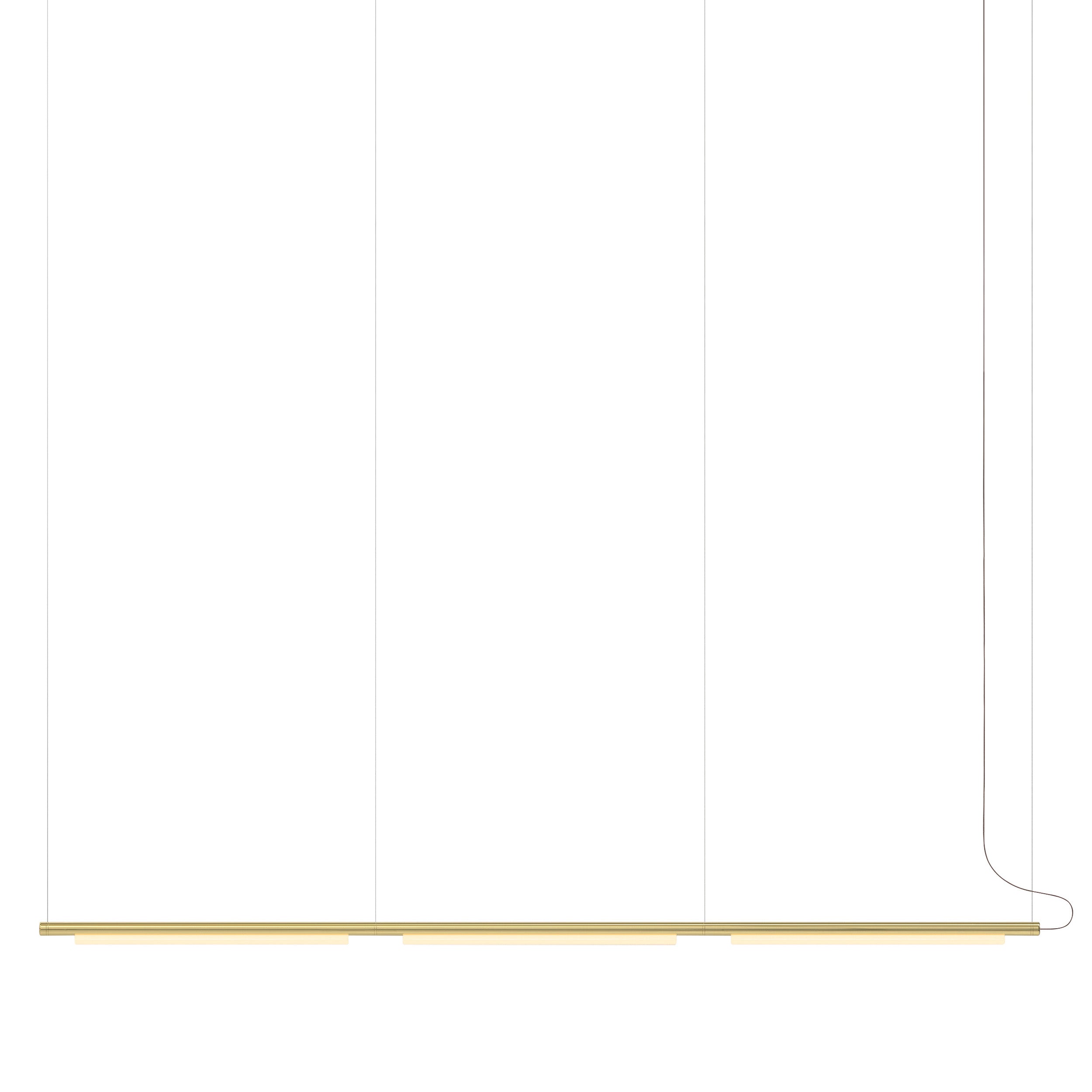 Pipeline 125.3 Linear Pendant Light: Brass