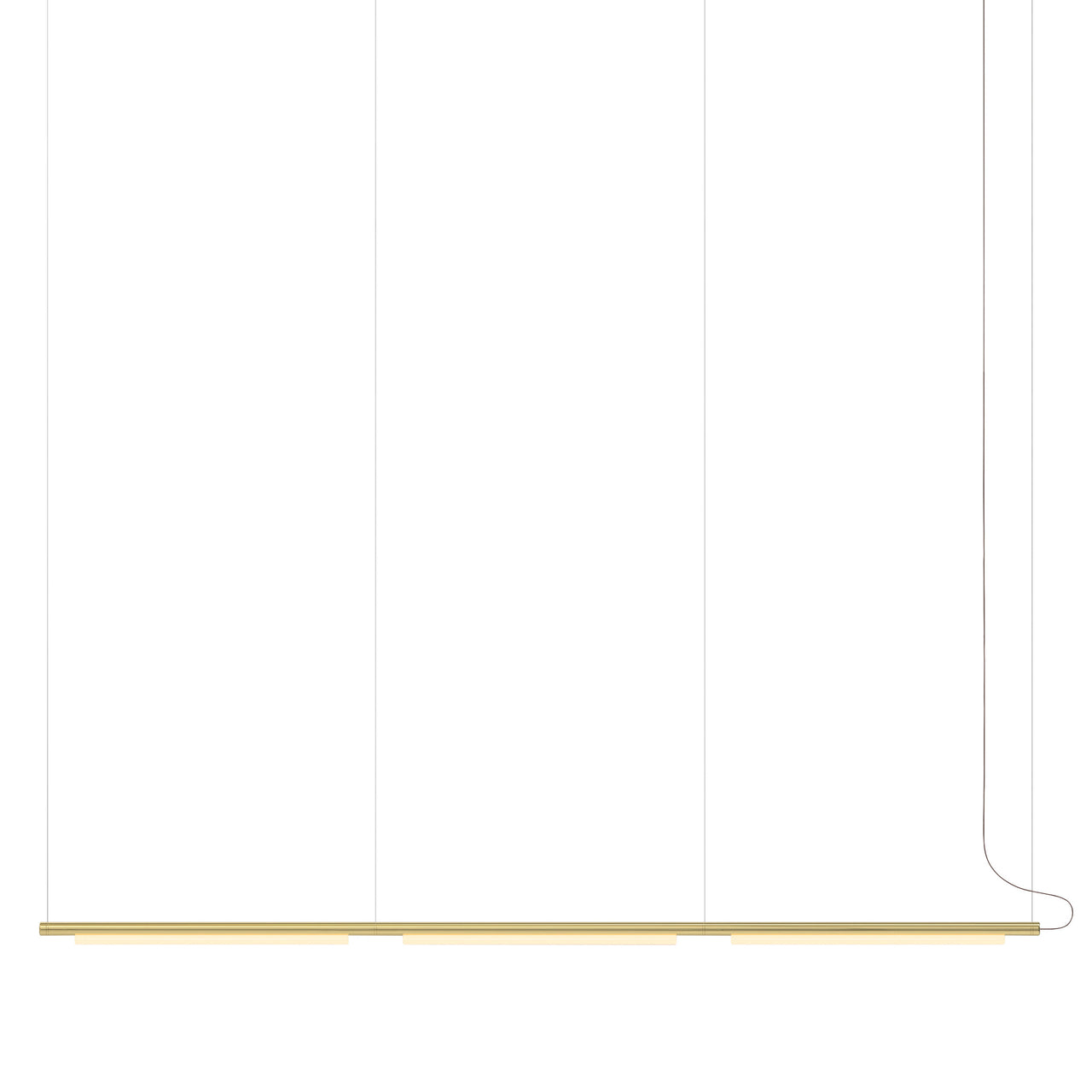 Pipeline 125.3 Linear Pendant Light: Brass