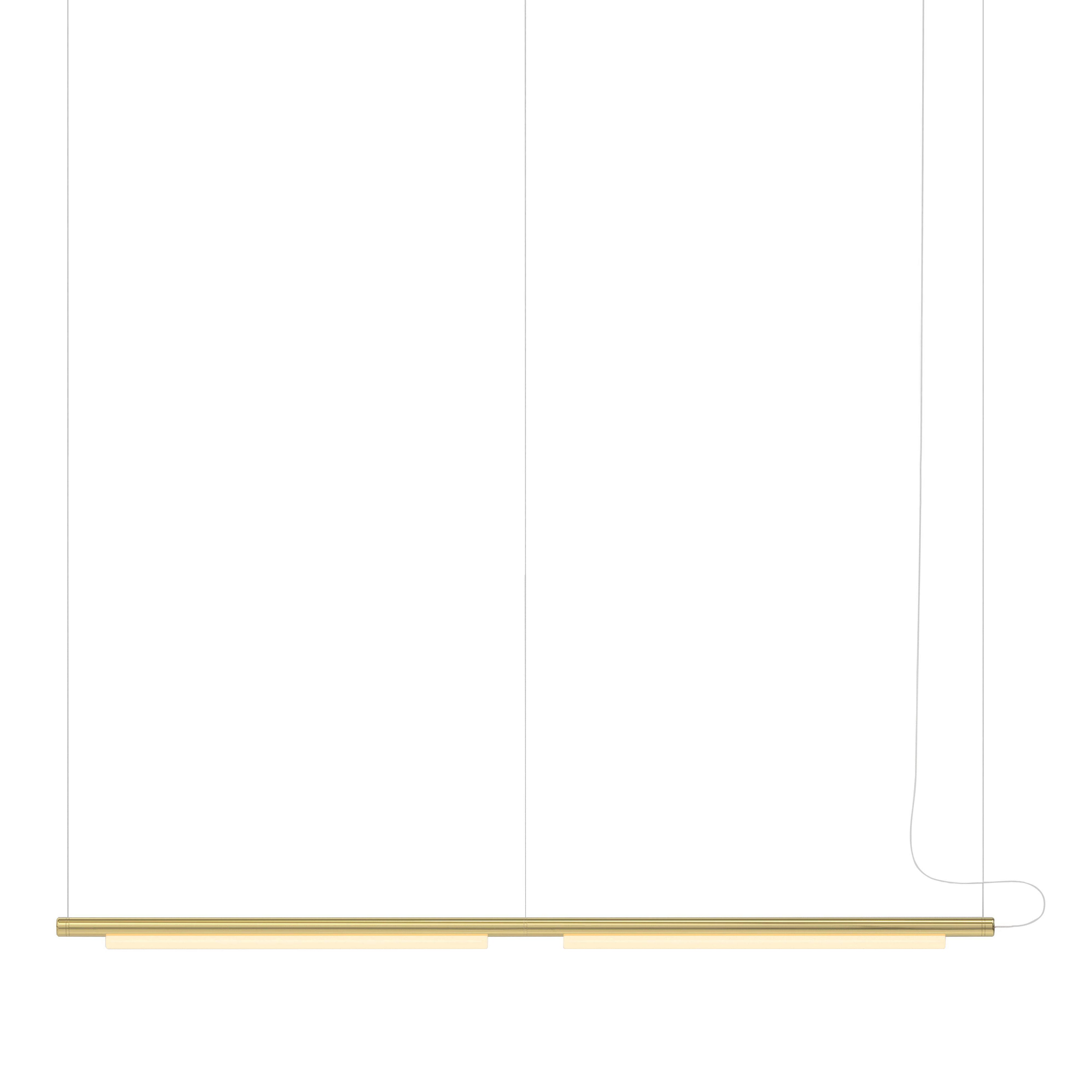 Pipeline 125.2 Linear Pendant Light: Brass + Brass