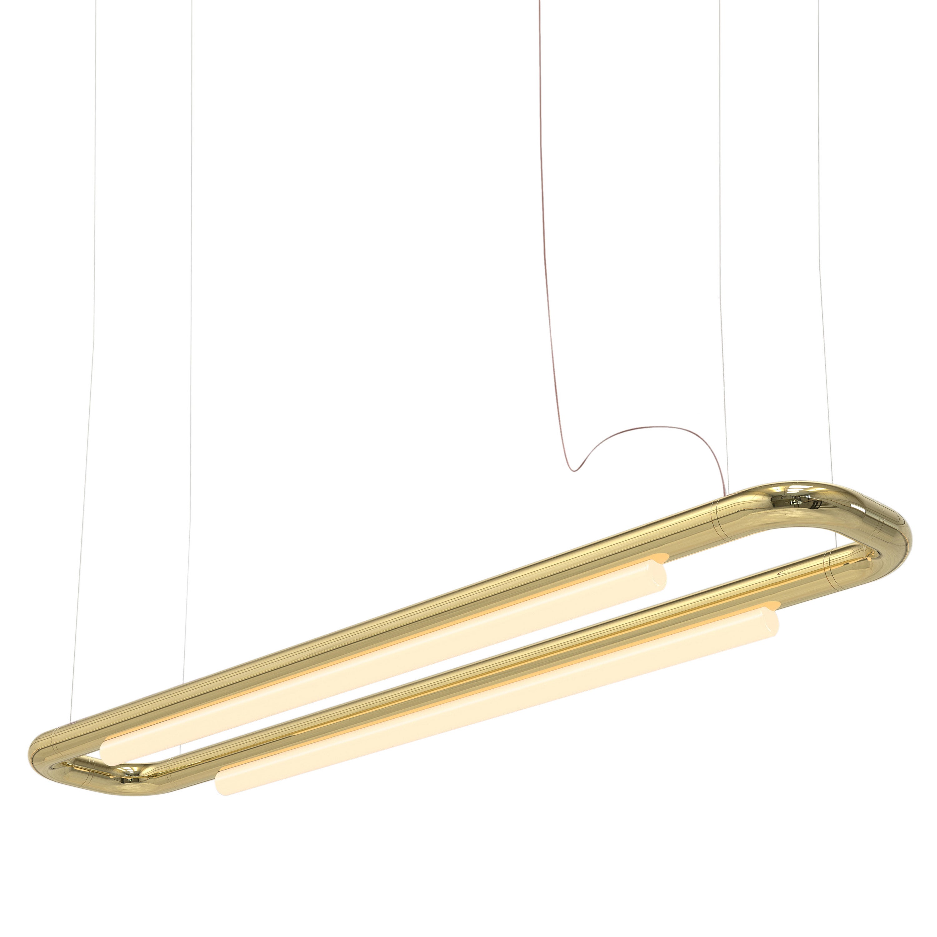 Pipeline CM6 Pendant Light: Brass