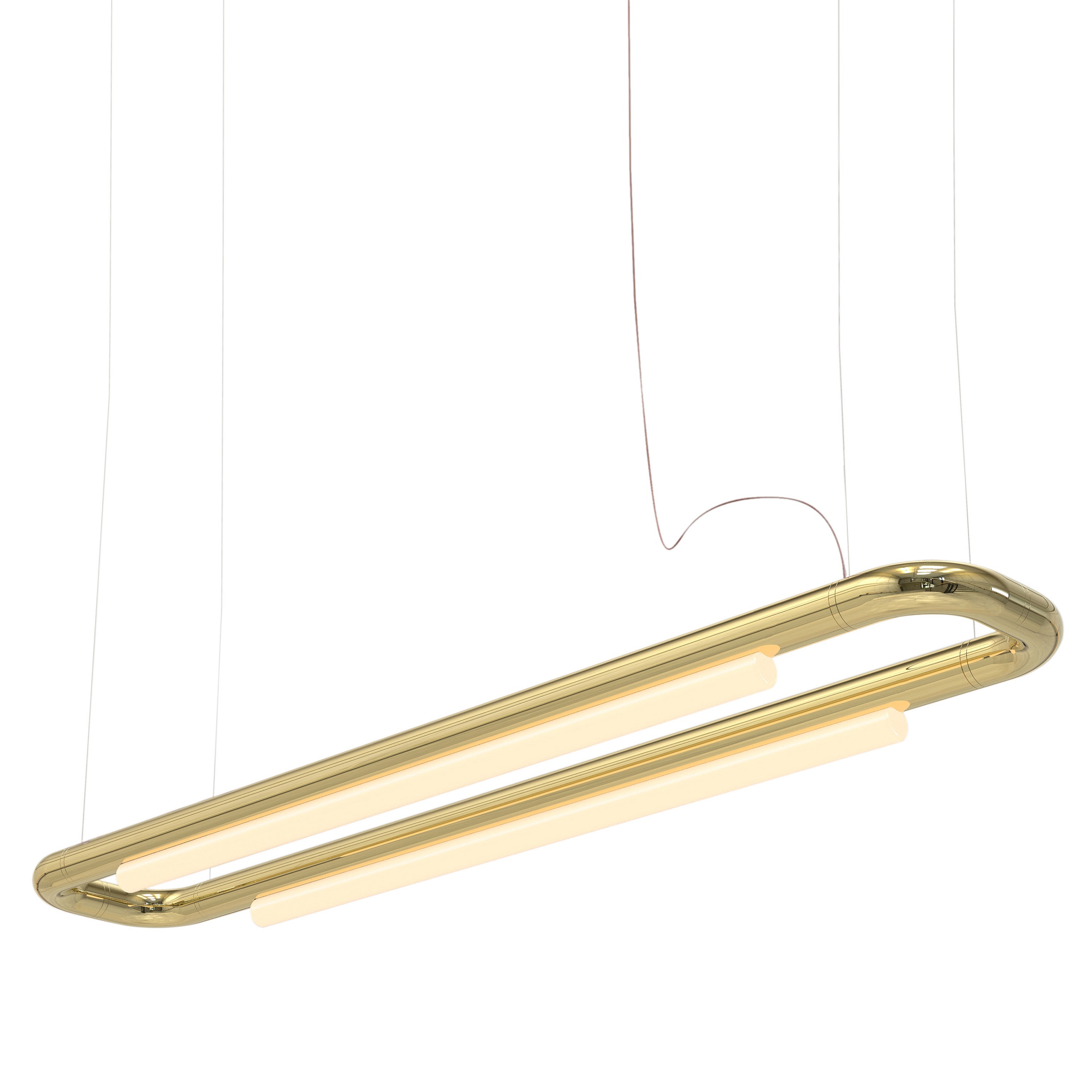 Pipeline CM6 Pendant Light: Brass + Brass