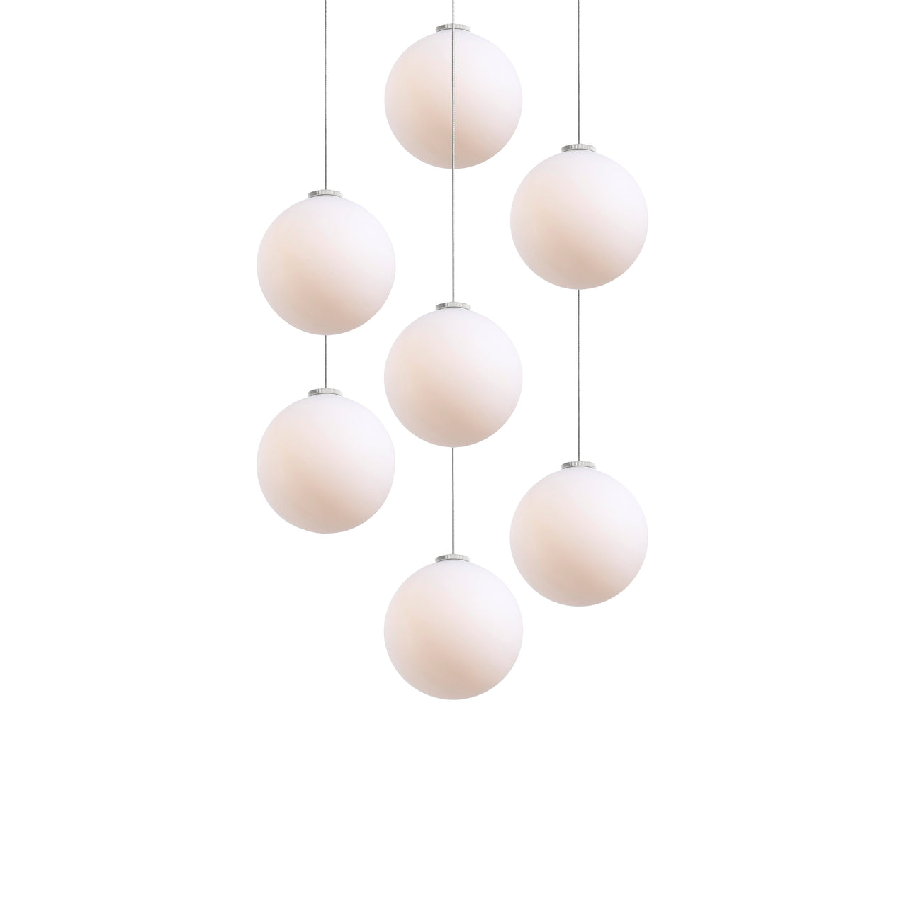 Glass 120. 07 Chandelier: Brushed Aluminum
