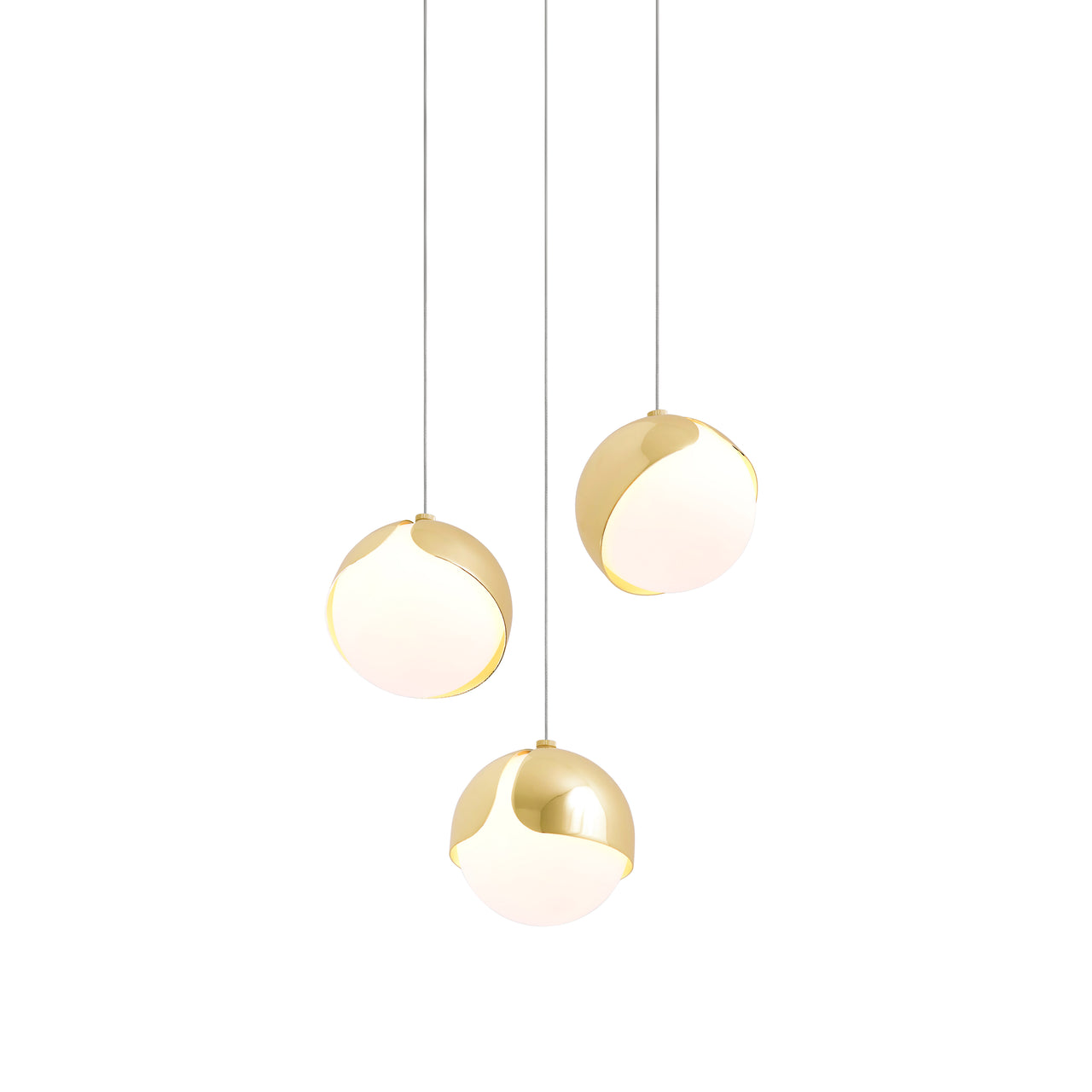 Ohm. 03 Chandelier: Polished Brass