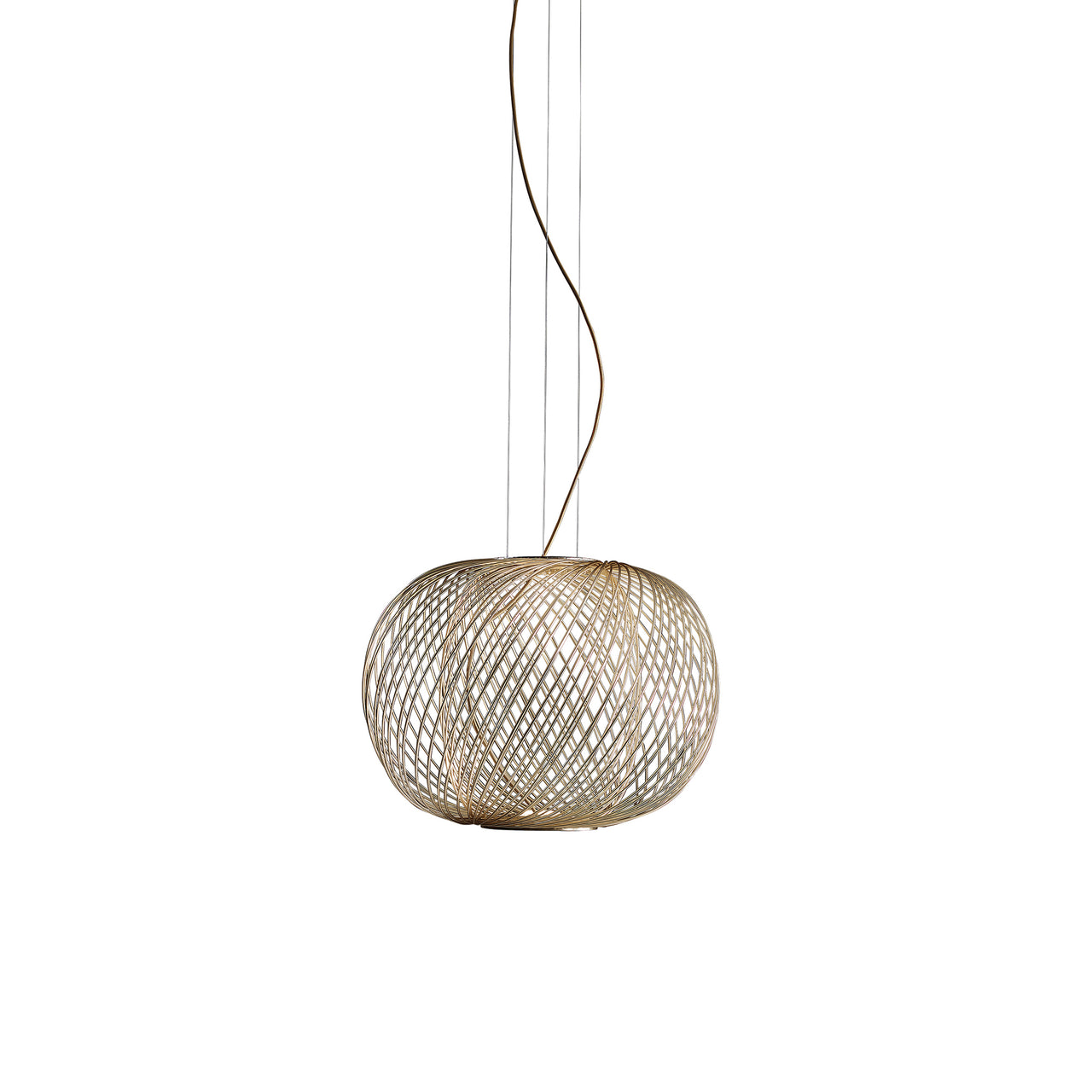 Anwar Hanging Lamp: Medium + Golden Matt