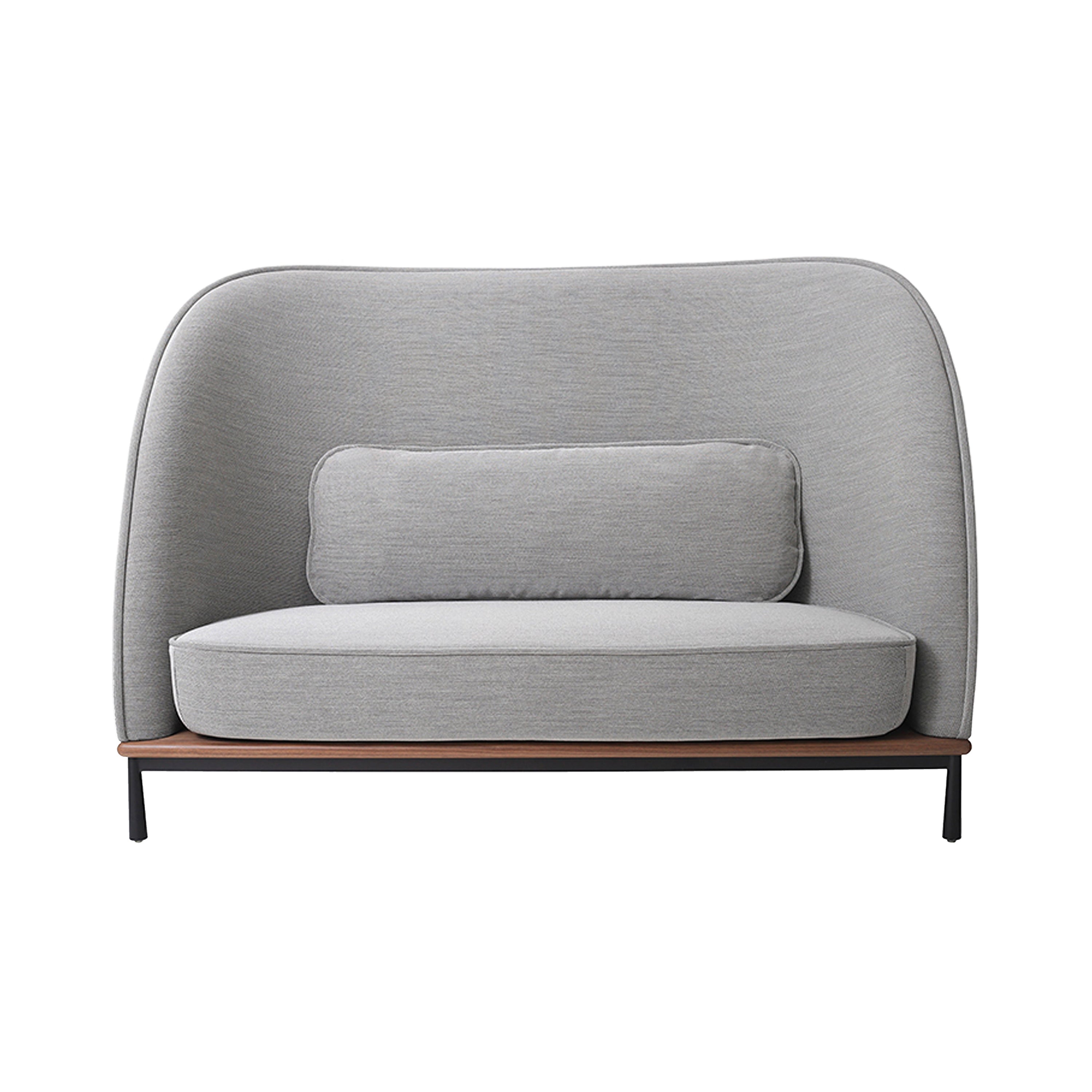 Arc Sofa Highback Love Seat: Natural Walnut