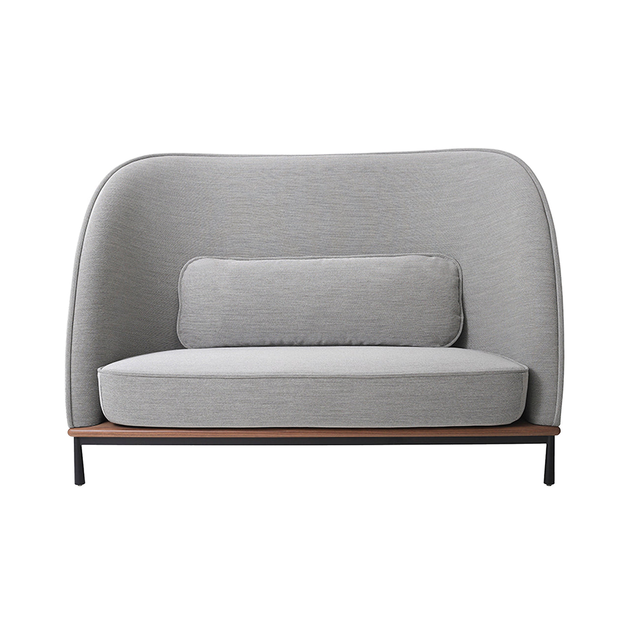Arc Sofa Highback Love Seat: Natural Walnut
