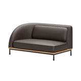 Arc Sofa Two Seater: 1 Side + Natural Oak + Left