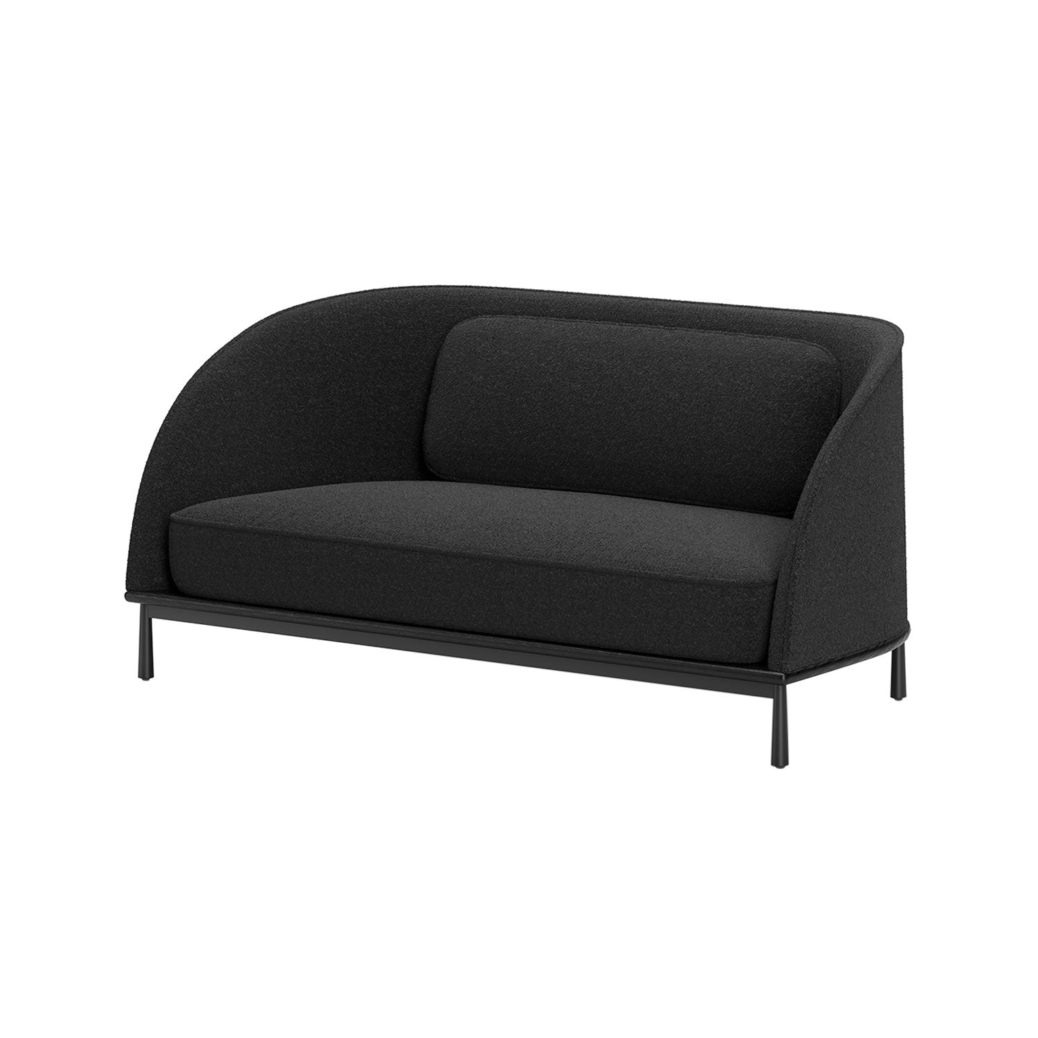 Arc Sofa Two Seater: Black Oak