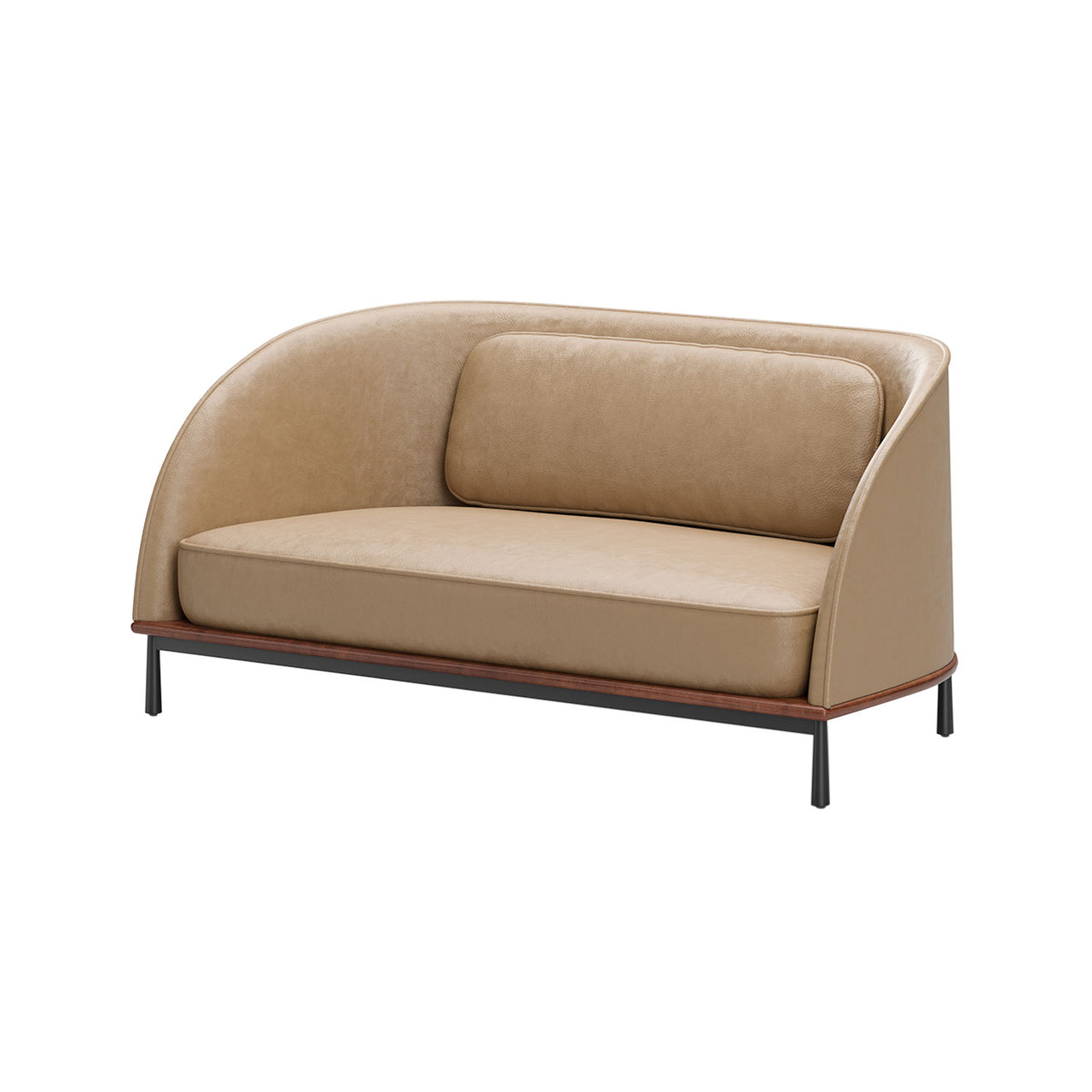 Arc Sofa Two Seater: Natural Walnut