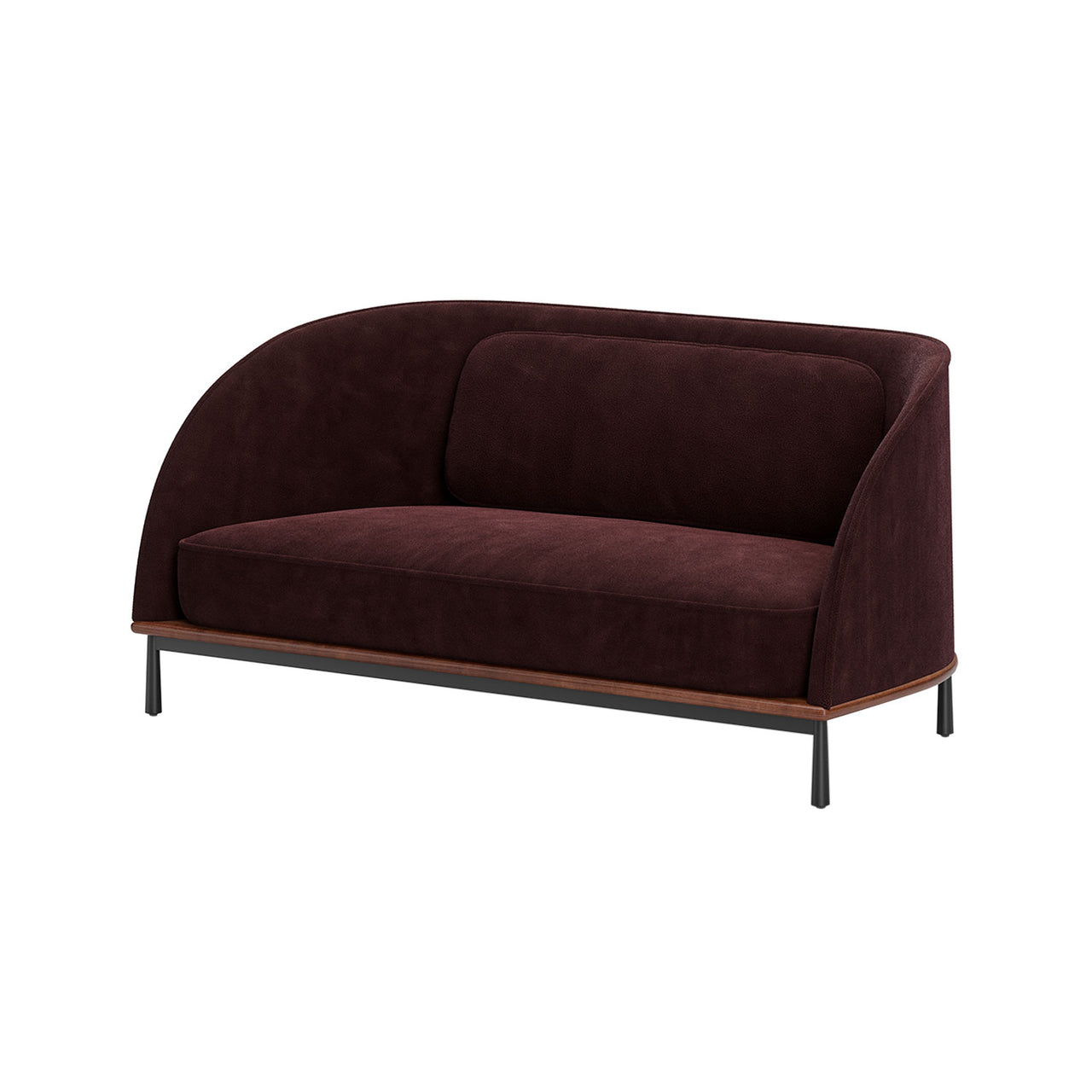 Arc Sofa Two Seater: Natural Walnut