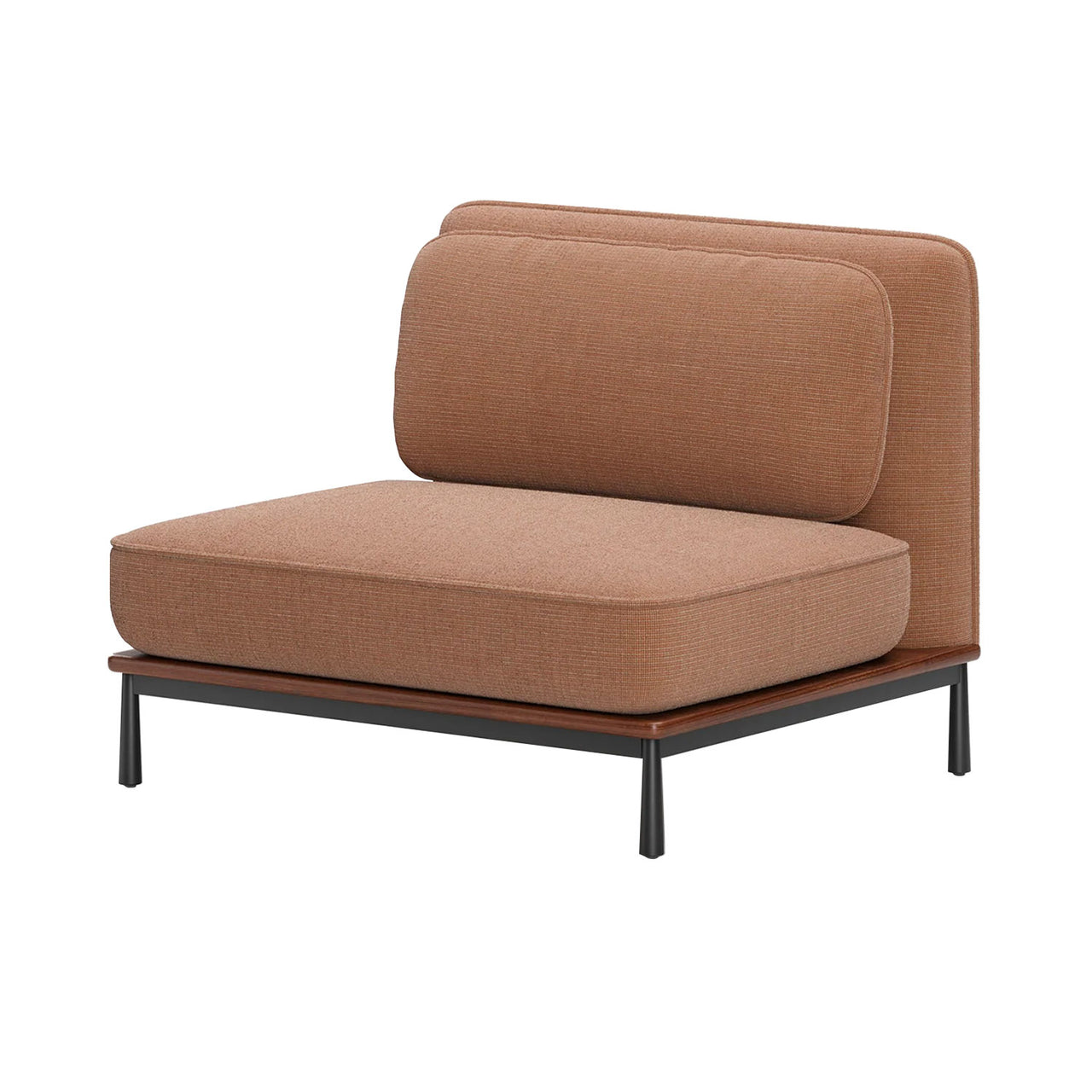 Arc Middle Sofa: Natural Walnut