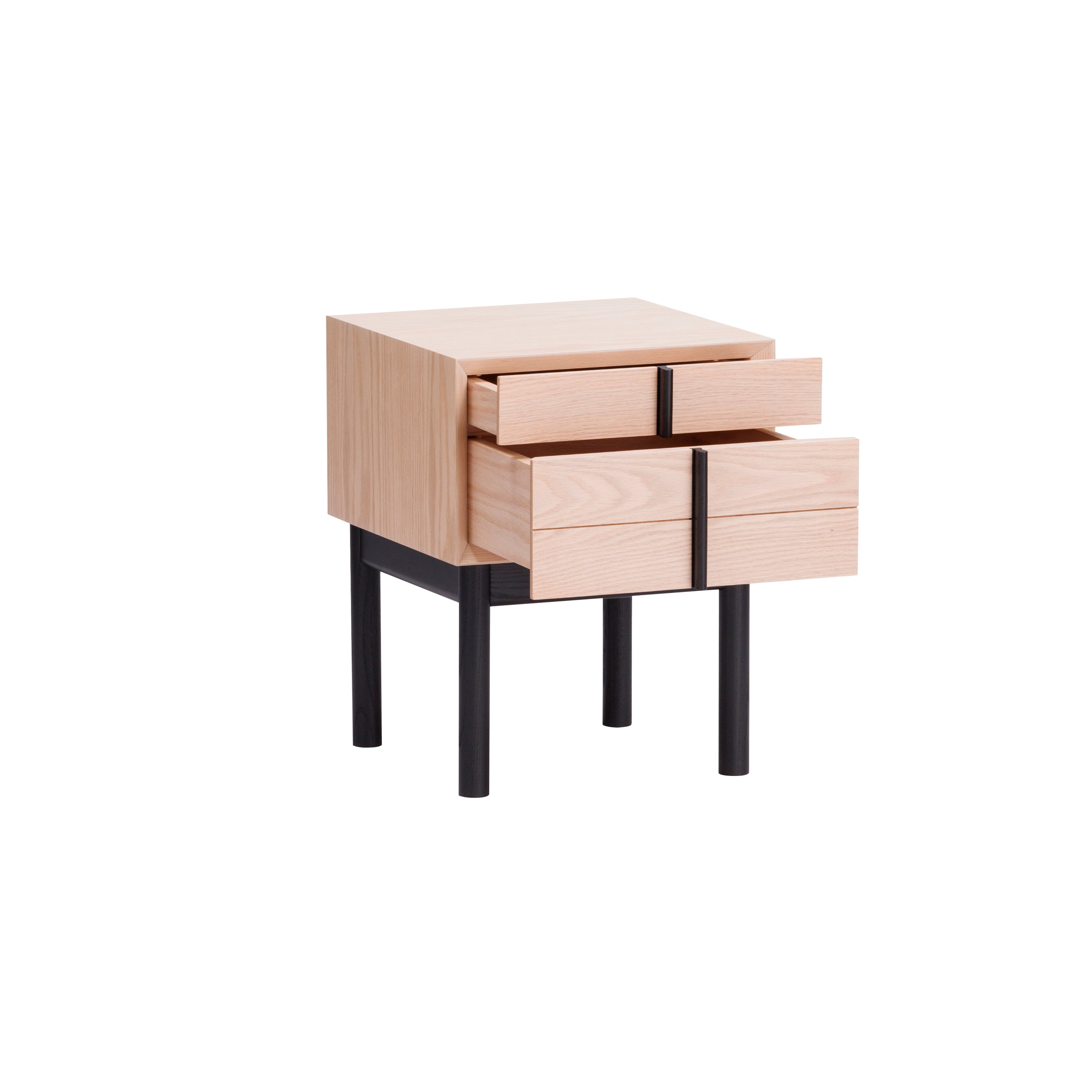 Column Night Table: Low + White Oak