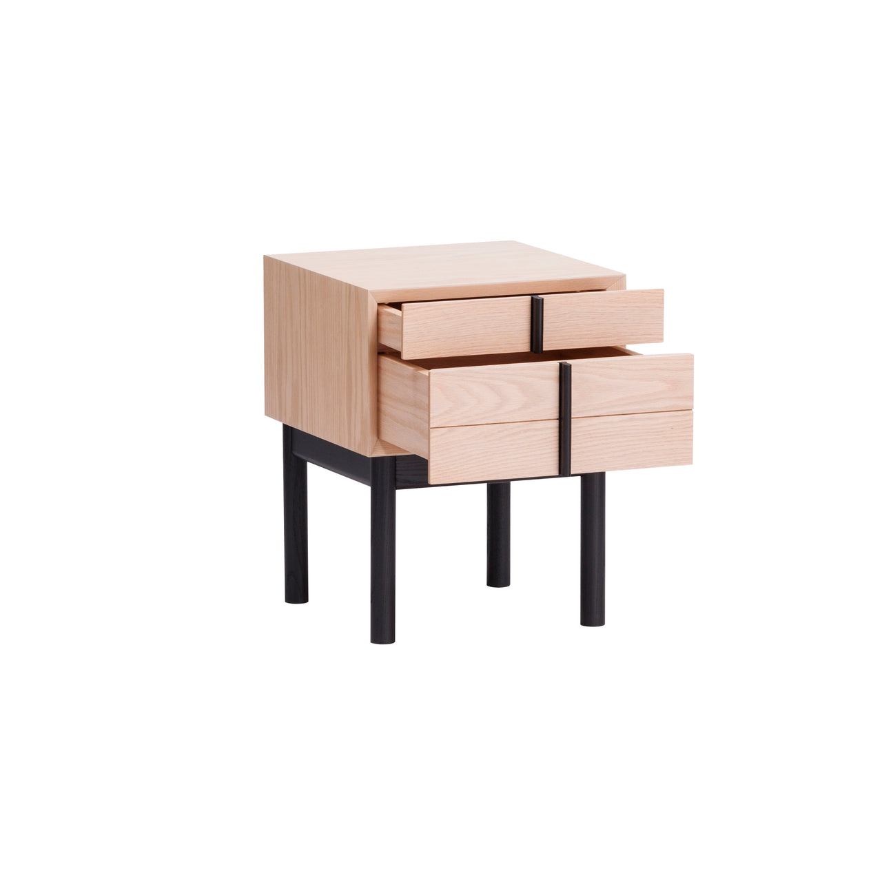 Column Night Table: Low + White Oak