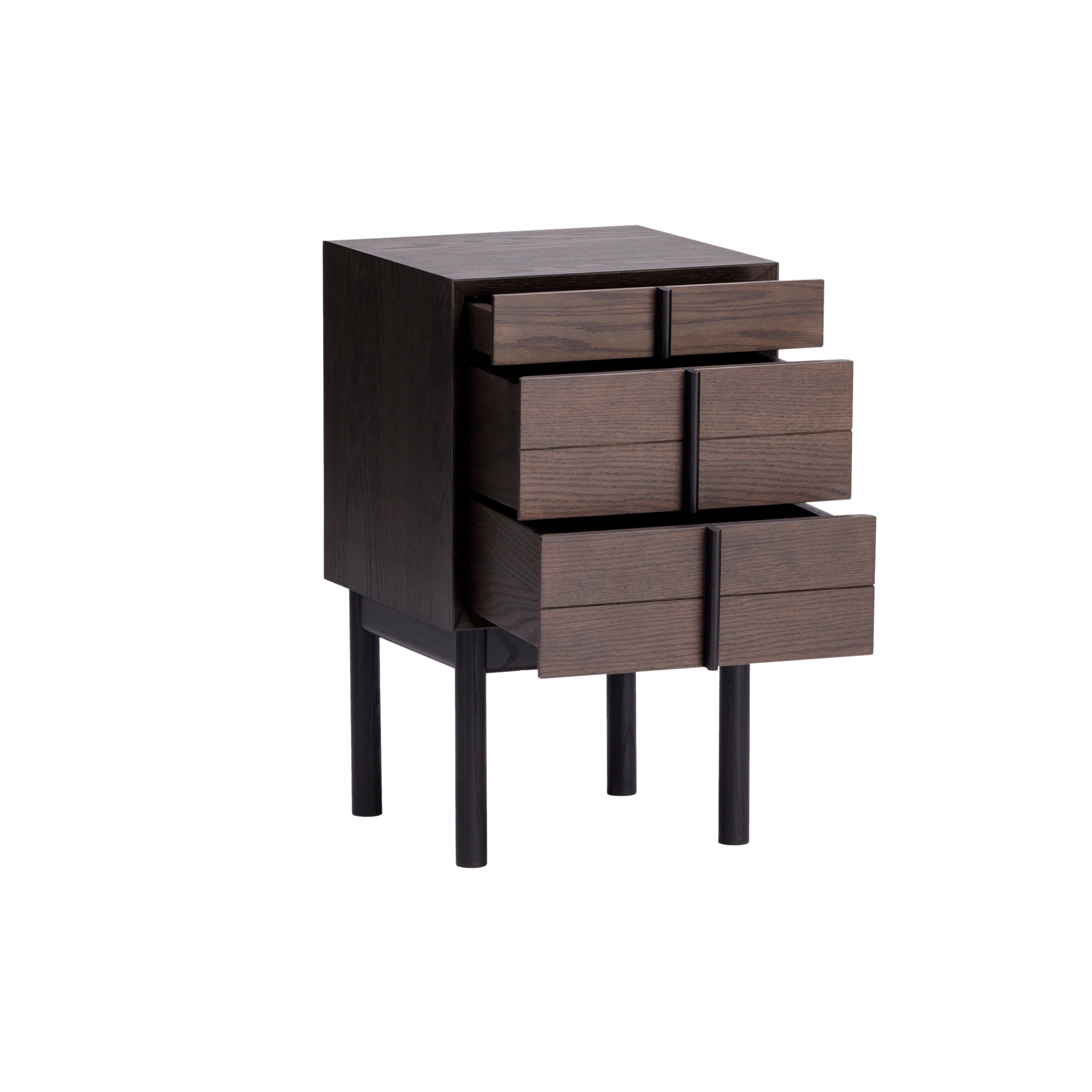 Column Night Table: Tall + Smoked Oak