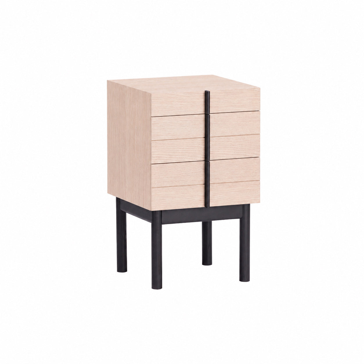Column Night Table: Tall + White Oak