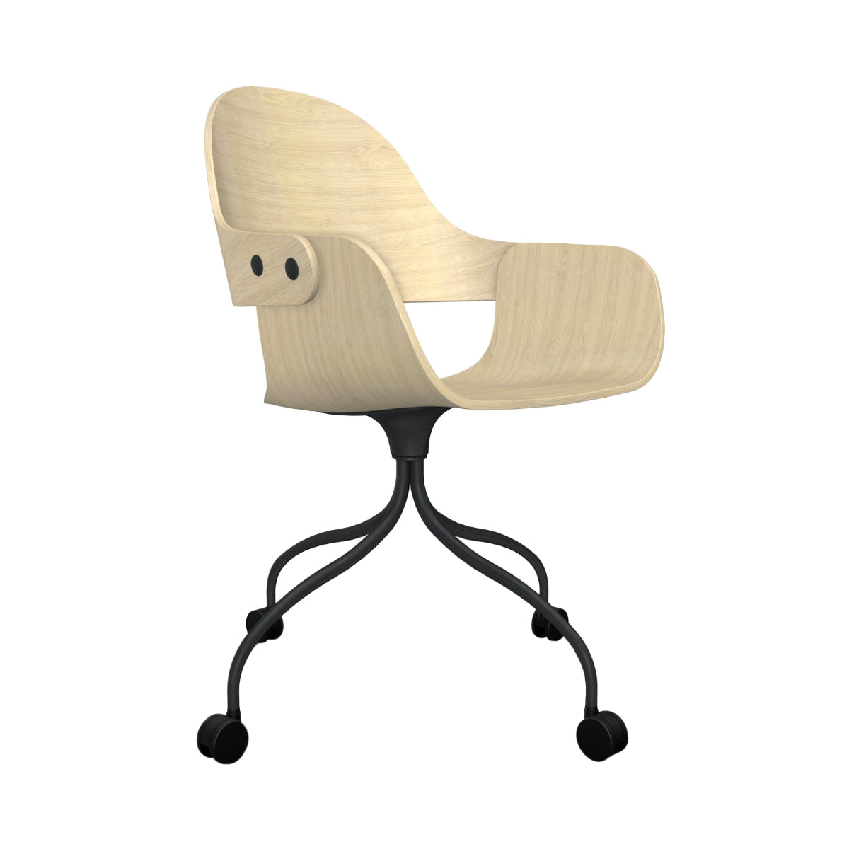 Showtime Nude Chair with Wheel: Natural Ash + Anthracite Grey