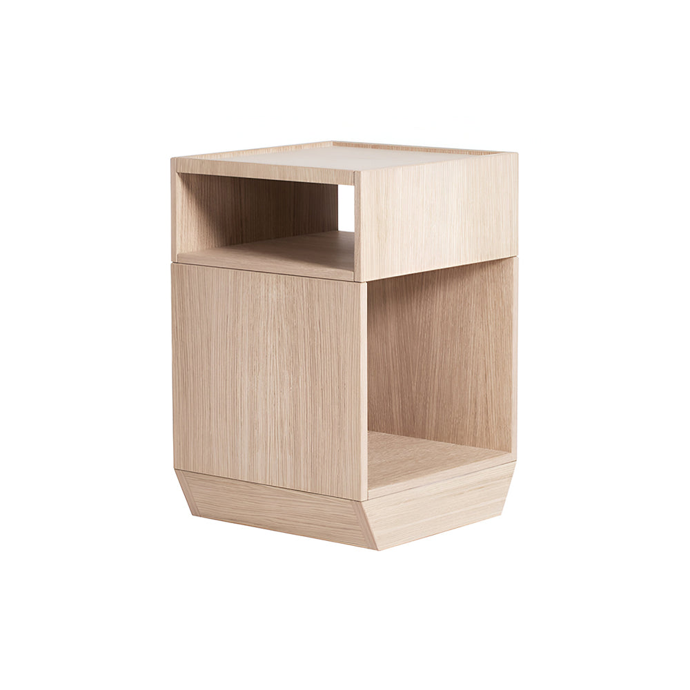 Pile Cabinet: Metal Top + White Stained Oak