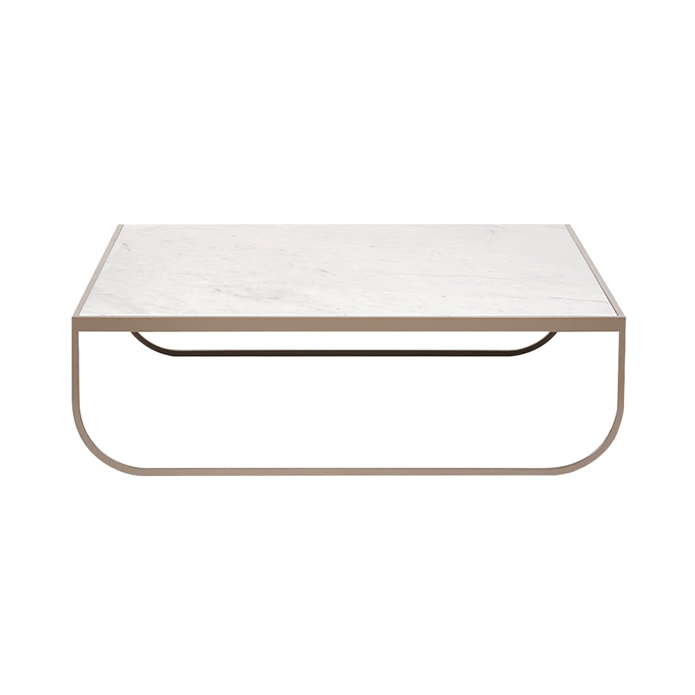 Tati Coffee Table: Marble Top + Low + Nougat