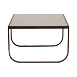 Tati Small Coffee Table: Low + Glass Top + Nougat + Bronze