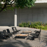 Ville AV44 + AV45 Outdoor Stacking Lounge Chair: Set of 2