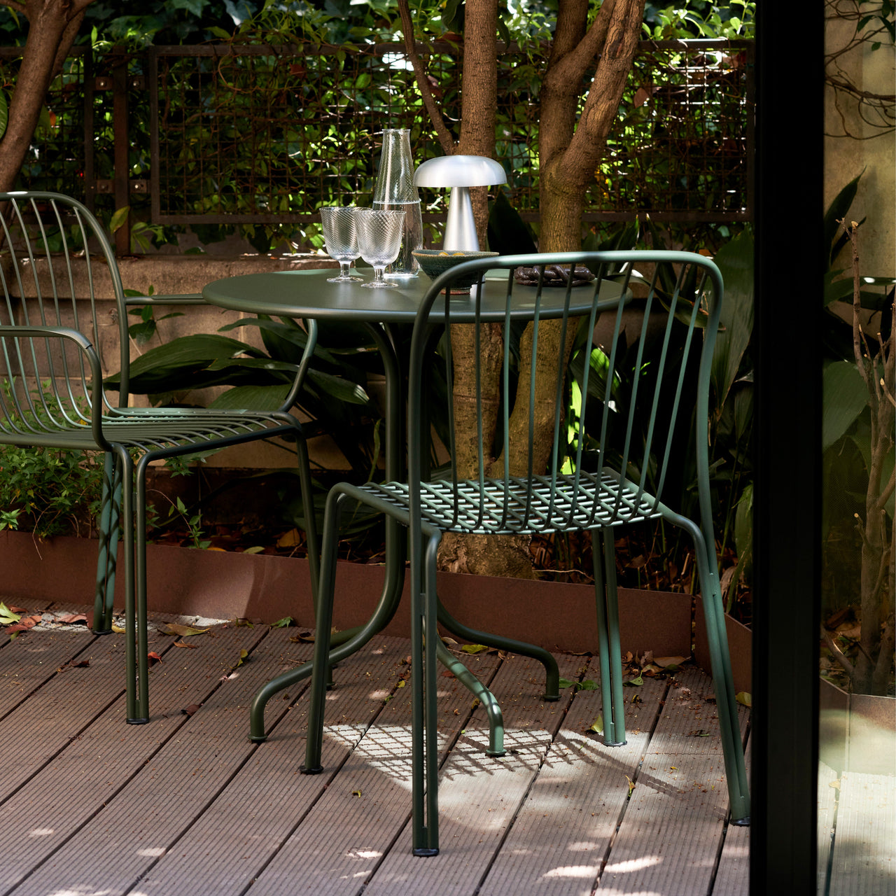 Thorvald SC94 Stacking Outdoor Side Chair with Cushion: Set of 2