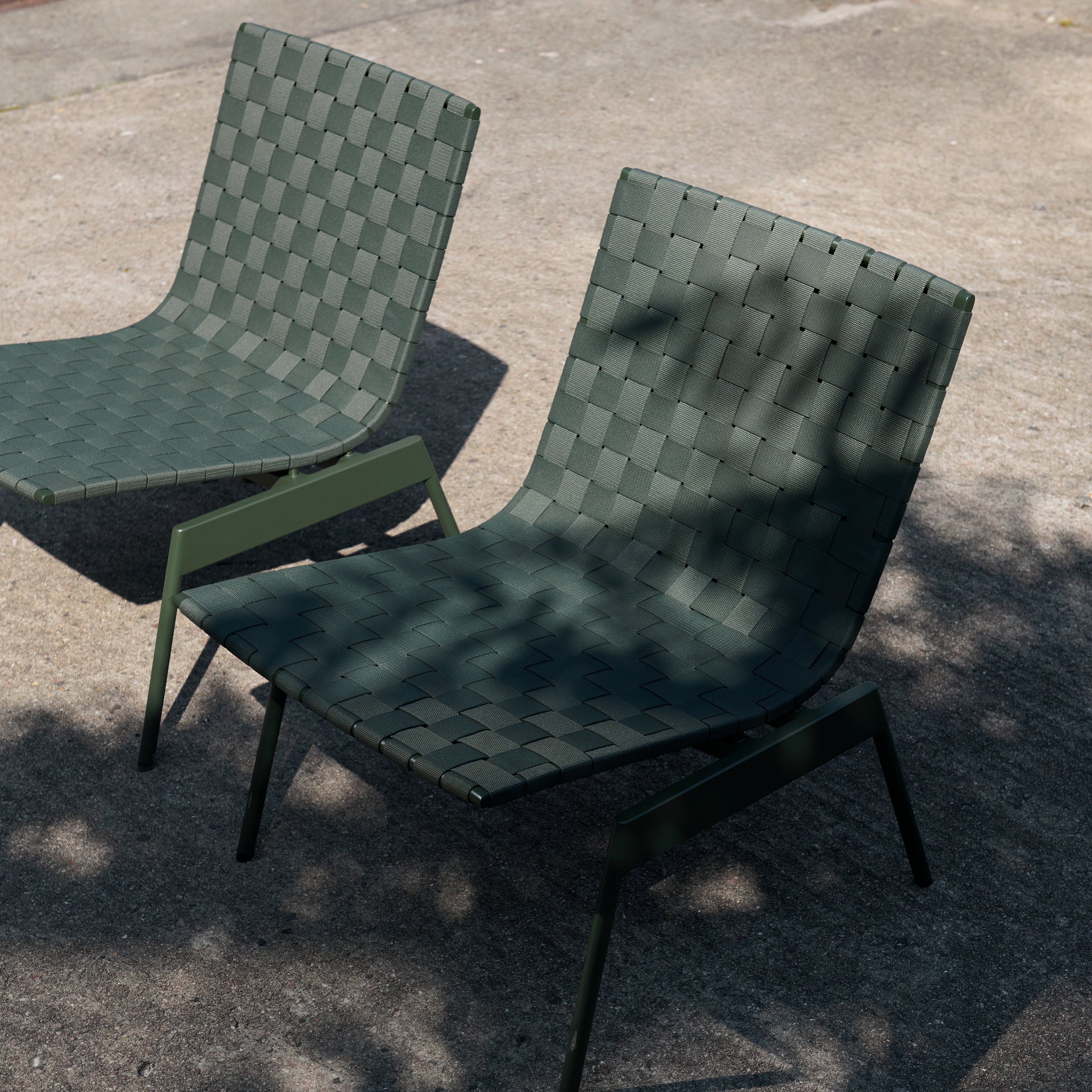 Ville AV44 + AV45 Outdoor Stacking Lounge Chair: Set of 2