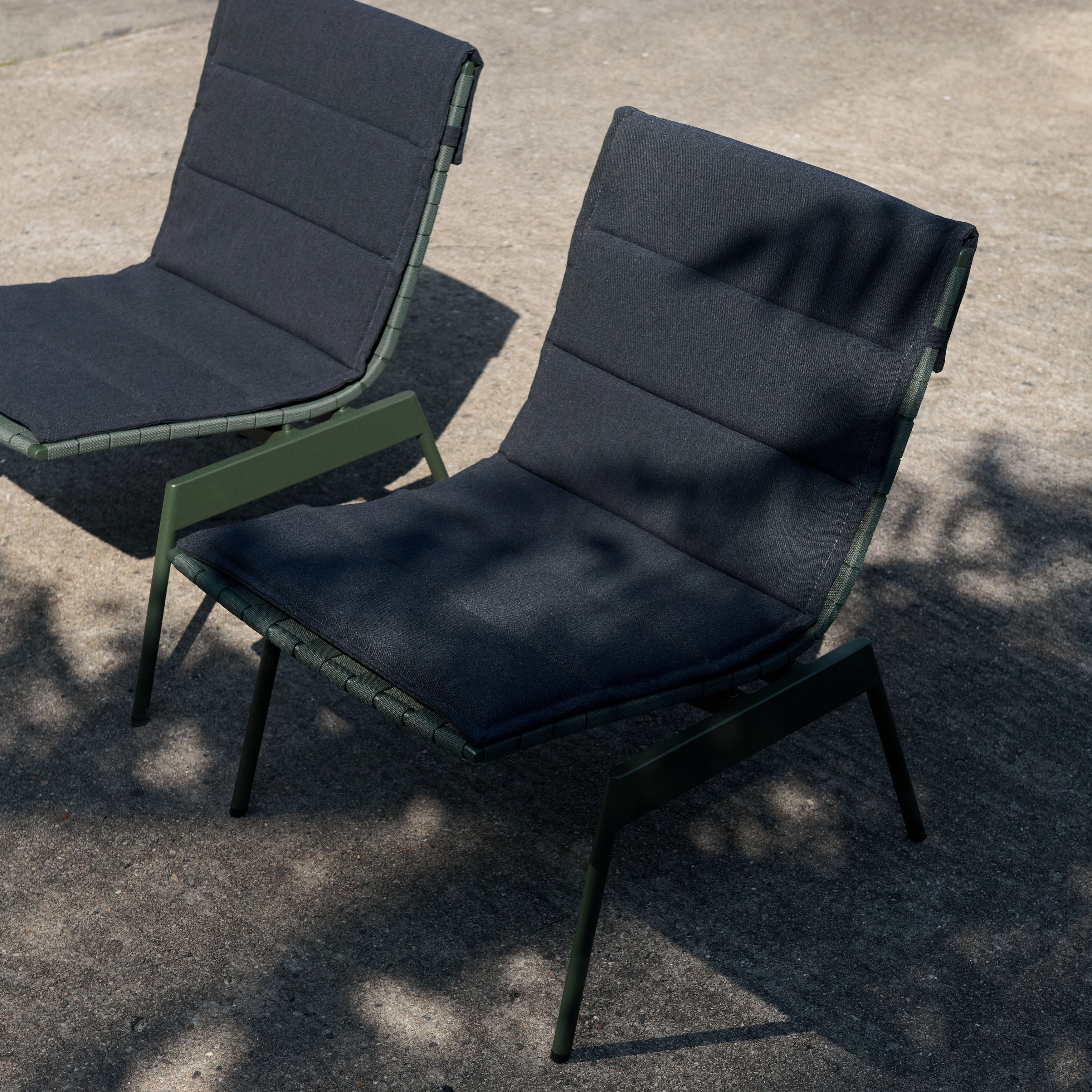 Ville AV44 + AV45 Outdoor Stacking Lounge Chair: Set of 2