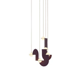 Laurent Atelier 51 Pendant: Aubergine + Brass