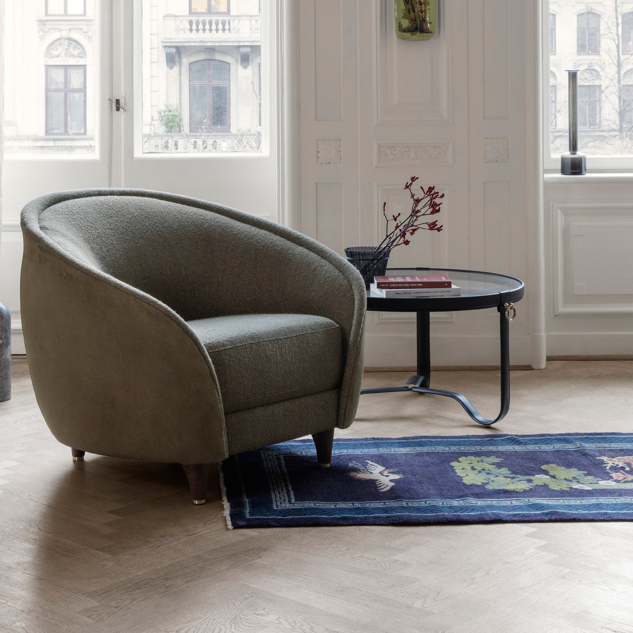 Adnet Circular Coffee Table: LS