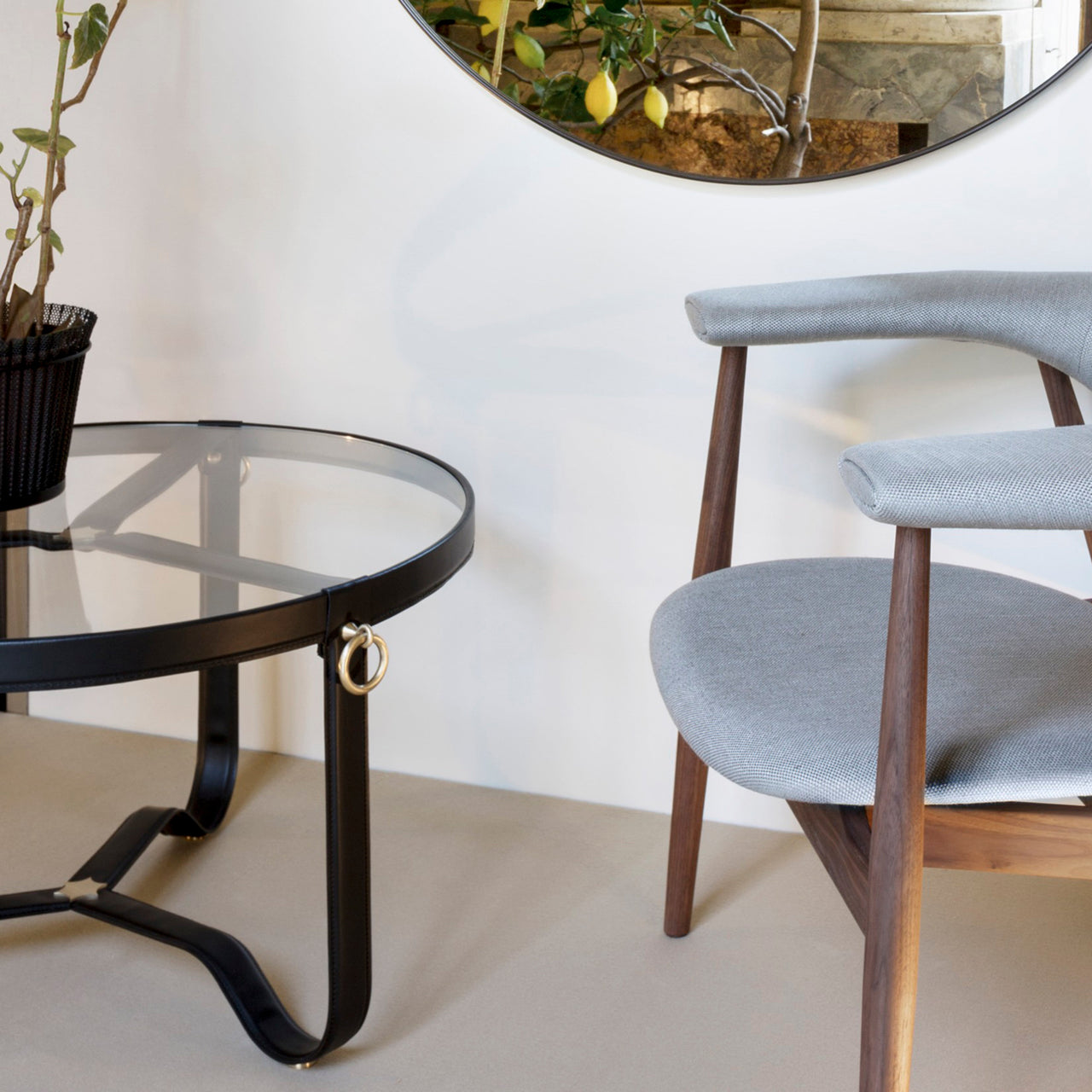 Adnet Circular Coffee Table: LS
