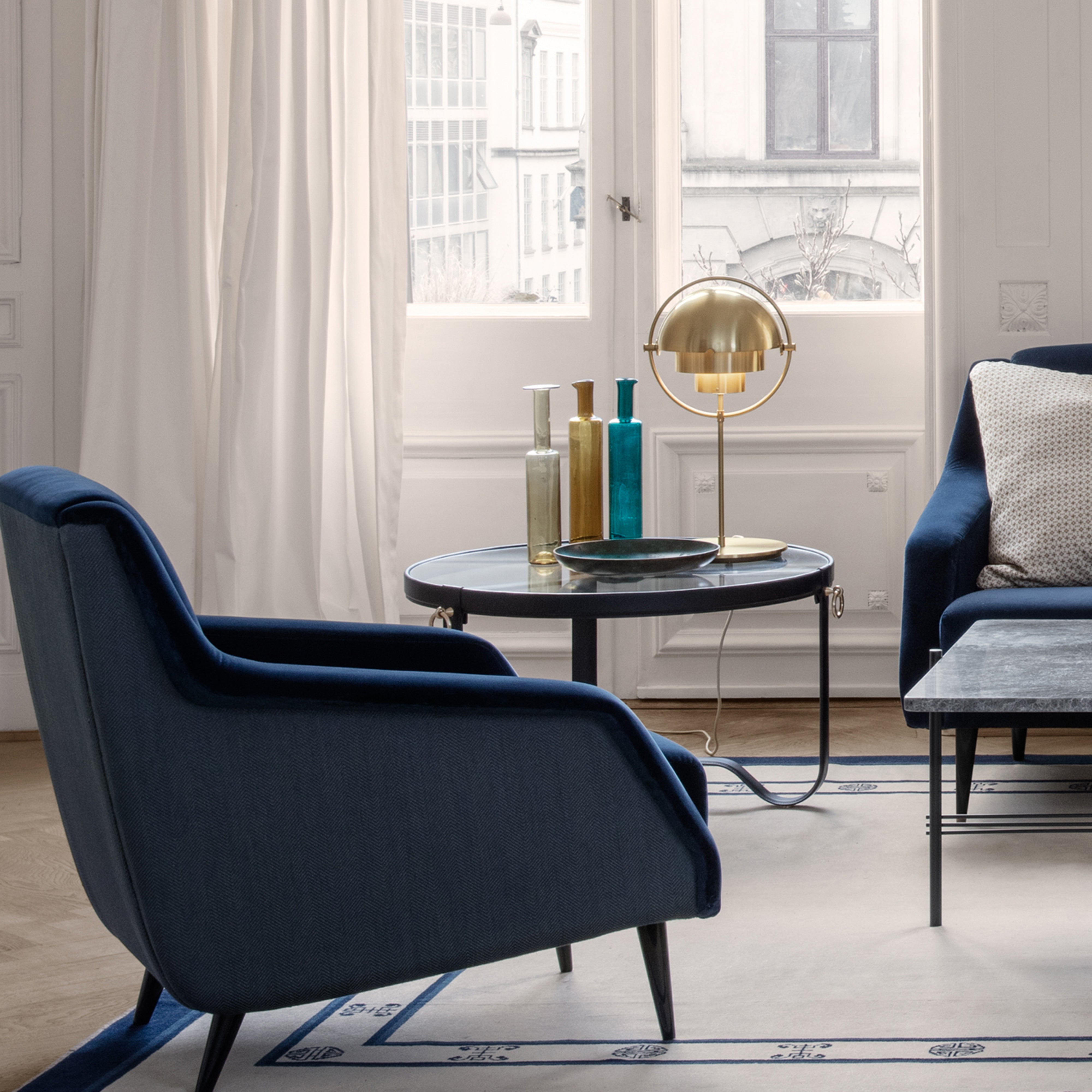 Adnet Circular Coffee Table: LS
