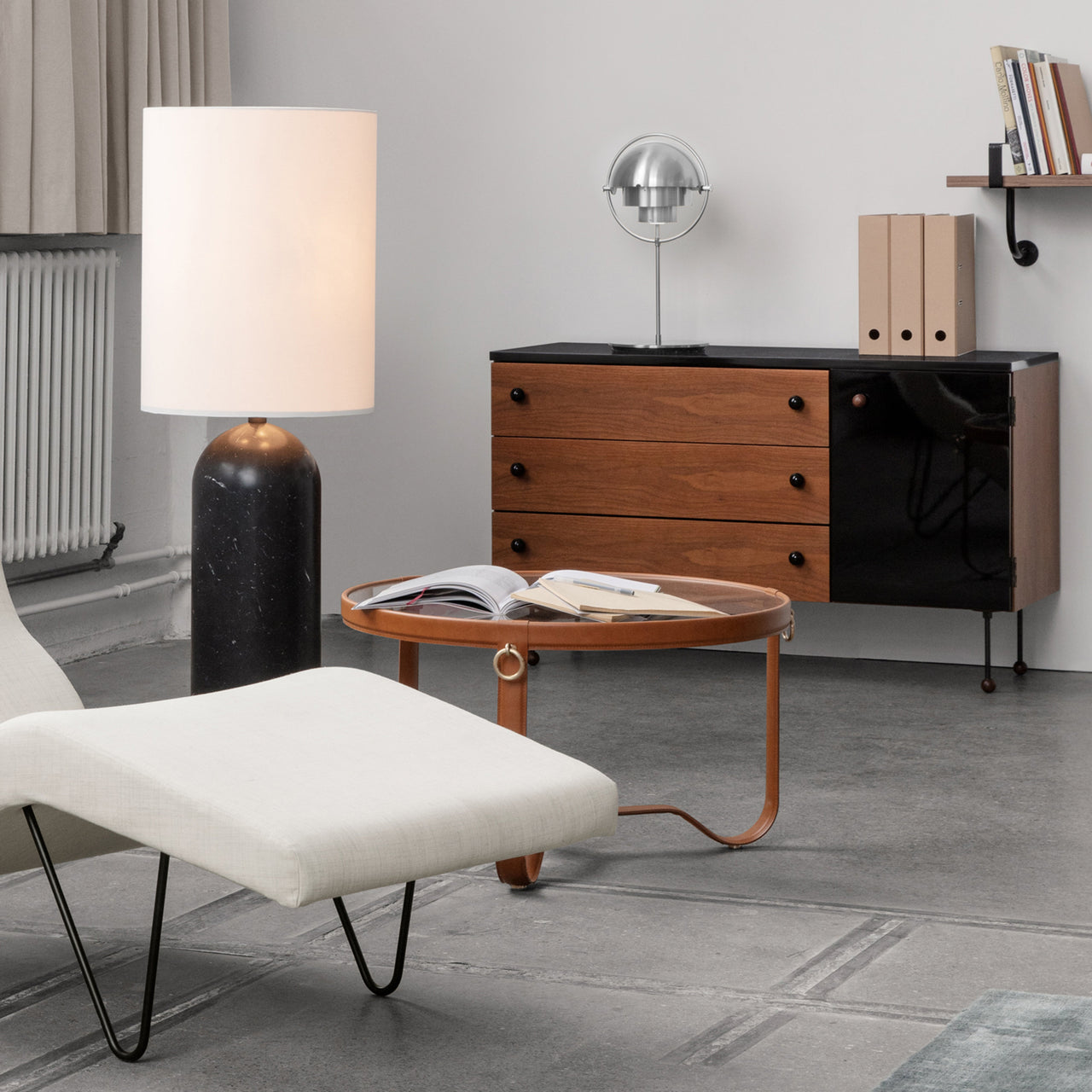 Adnet Circular Coffee Table: LS