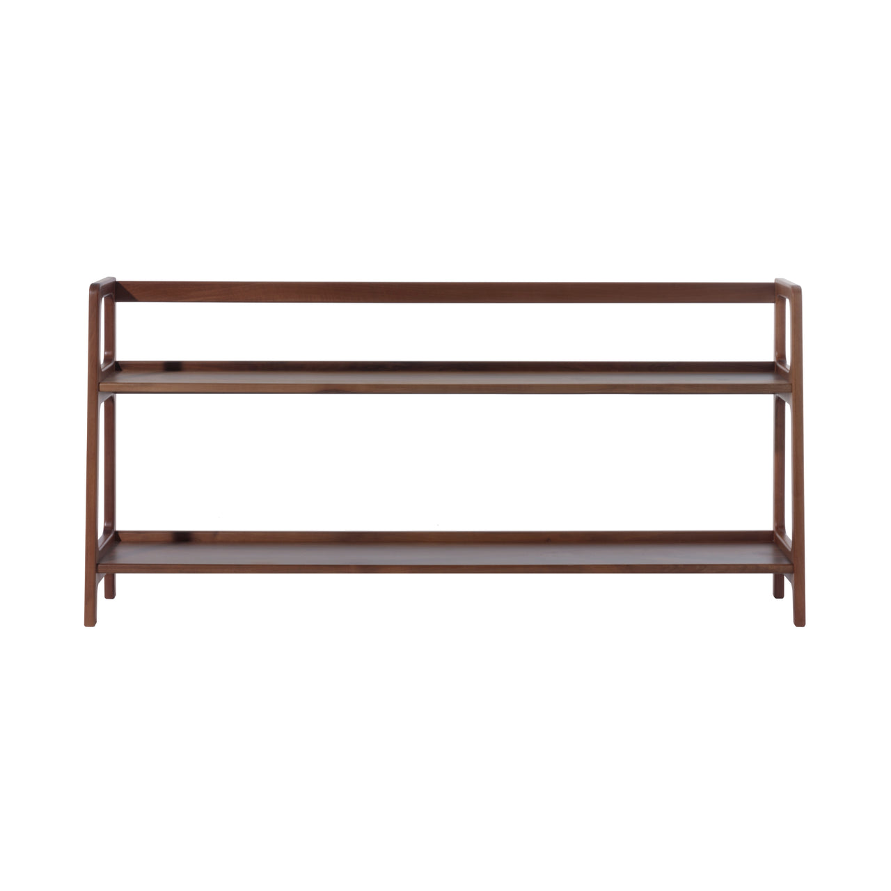 Agnes Long Shelving Unit: European Walnut