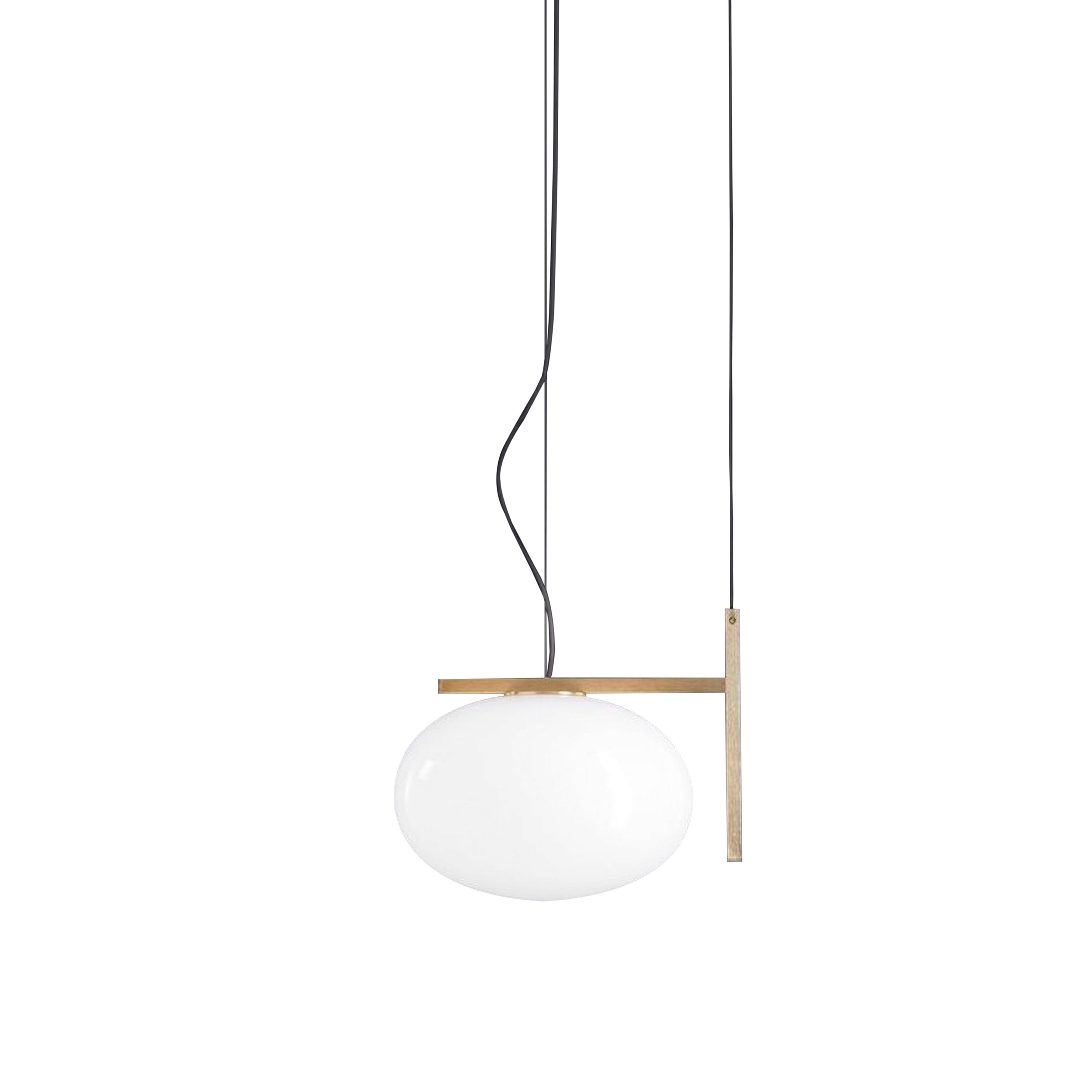 Alba Suspension Lamp: 1 + Satin Brass 