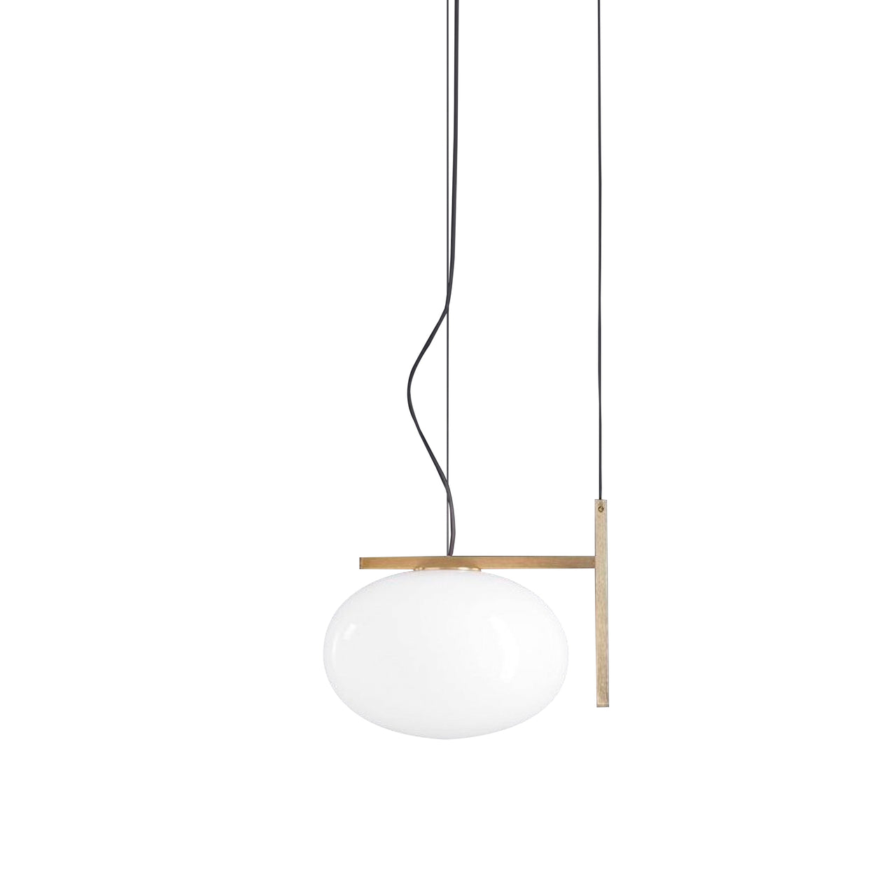 Alba Suspension Lamp: 1 + Satin Brass 