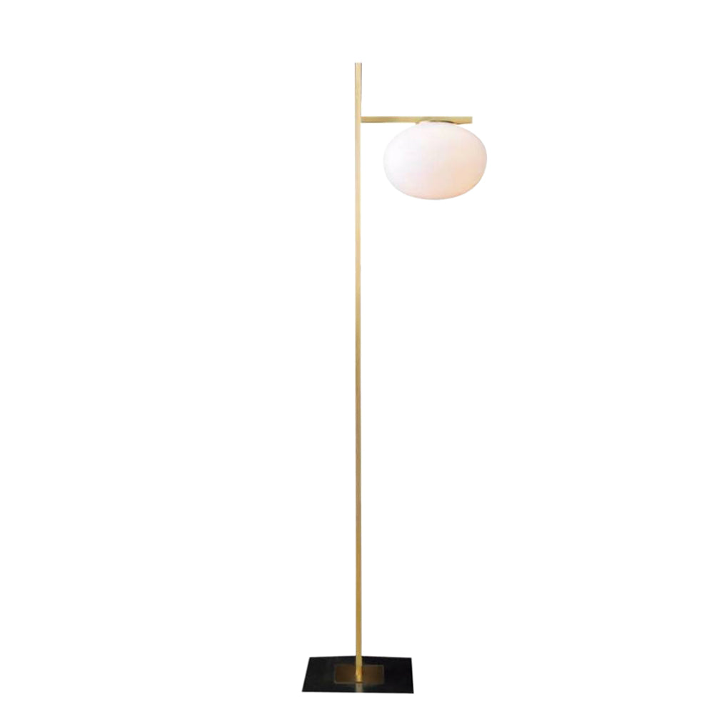 Alba Floor Lamp: 1 + Satin Brass