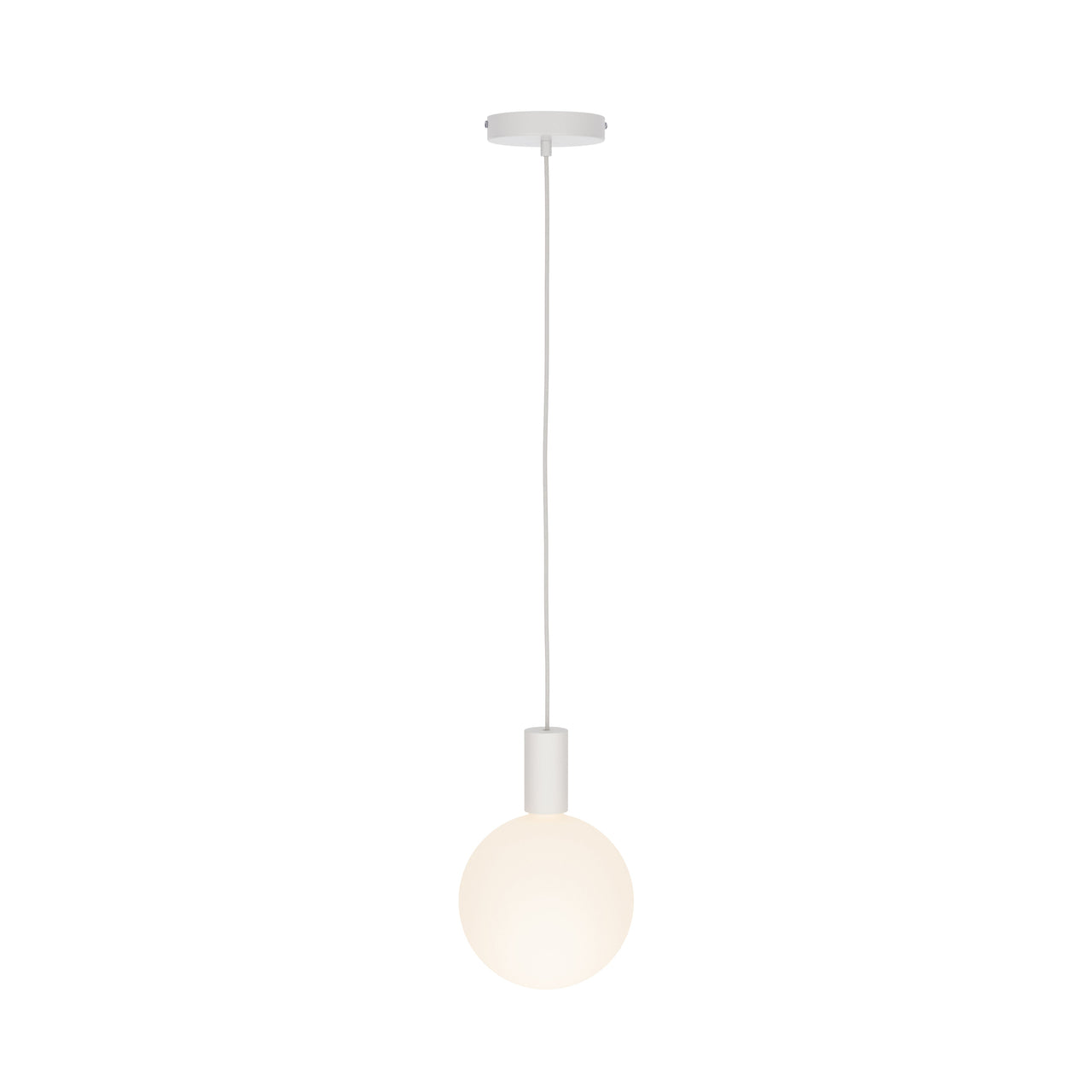 Alumina Single Pendant with Sphere V Bulb