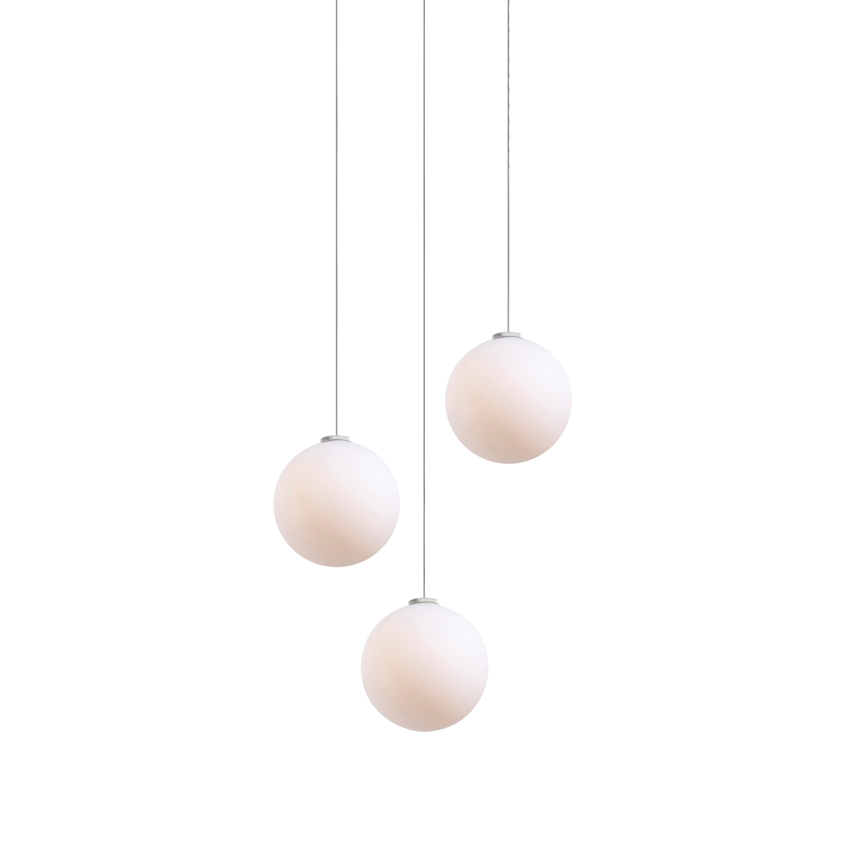 Glass 120. 03 Chandelier: Brushed Aluminum