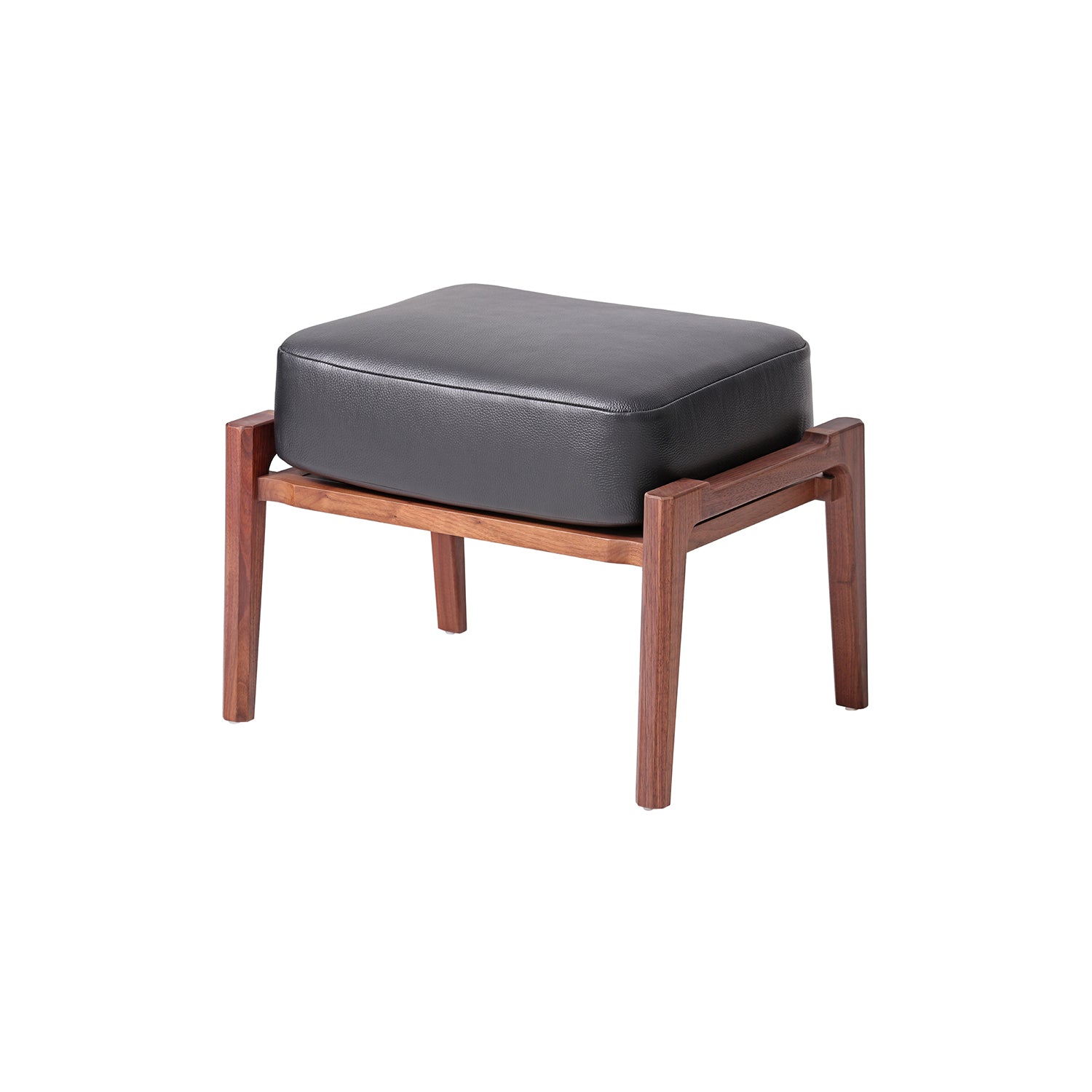 Brightliner Alva Ottoman: Natural Walnut