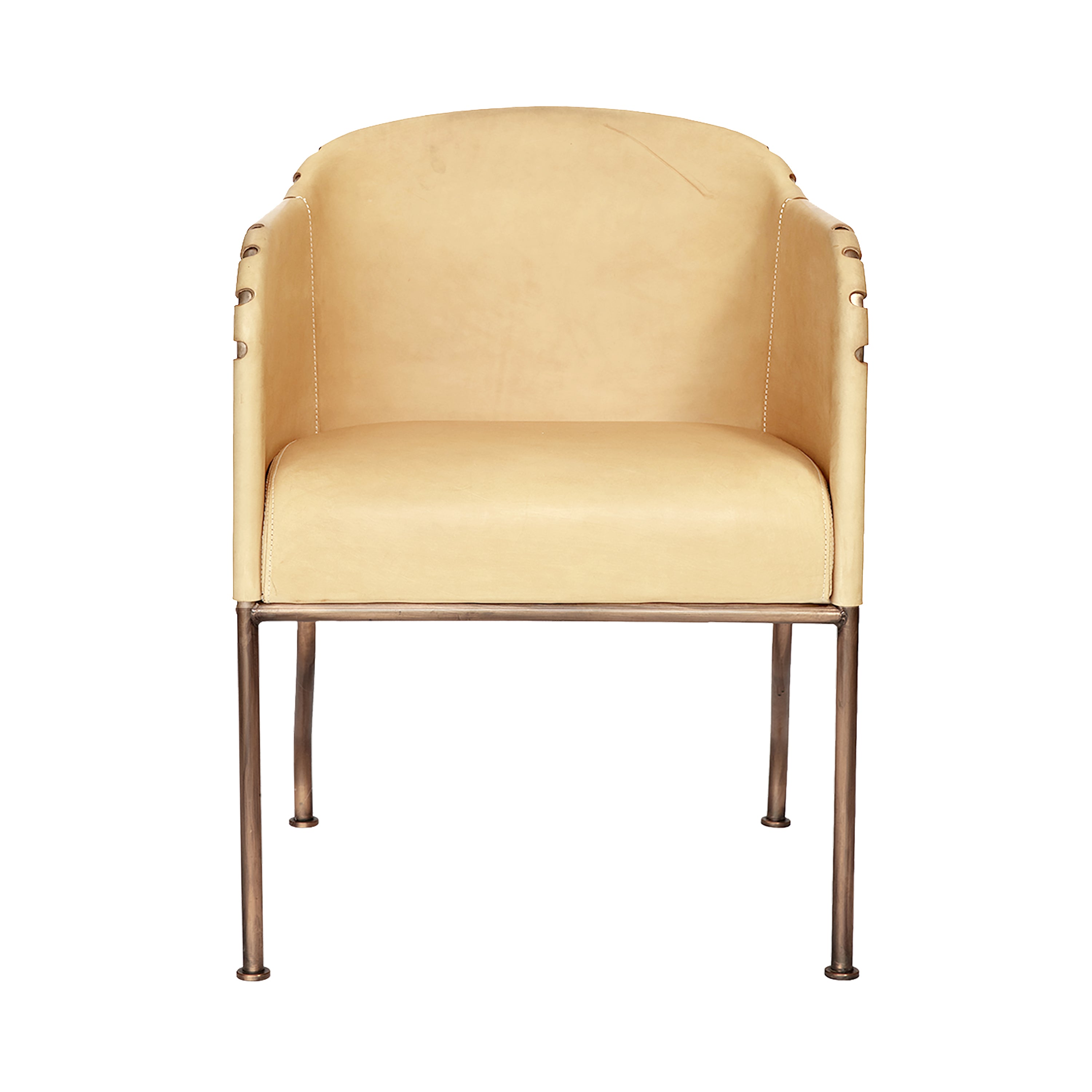 Ambassad Easy Chair: Copperd + Tarnsjo Leather Natural