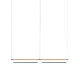 Tier 100 Horizontal Pendant Light: 2H + Anodized Copper + Sapphire