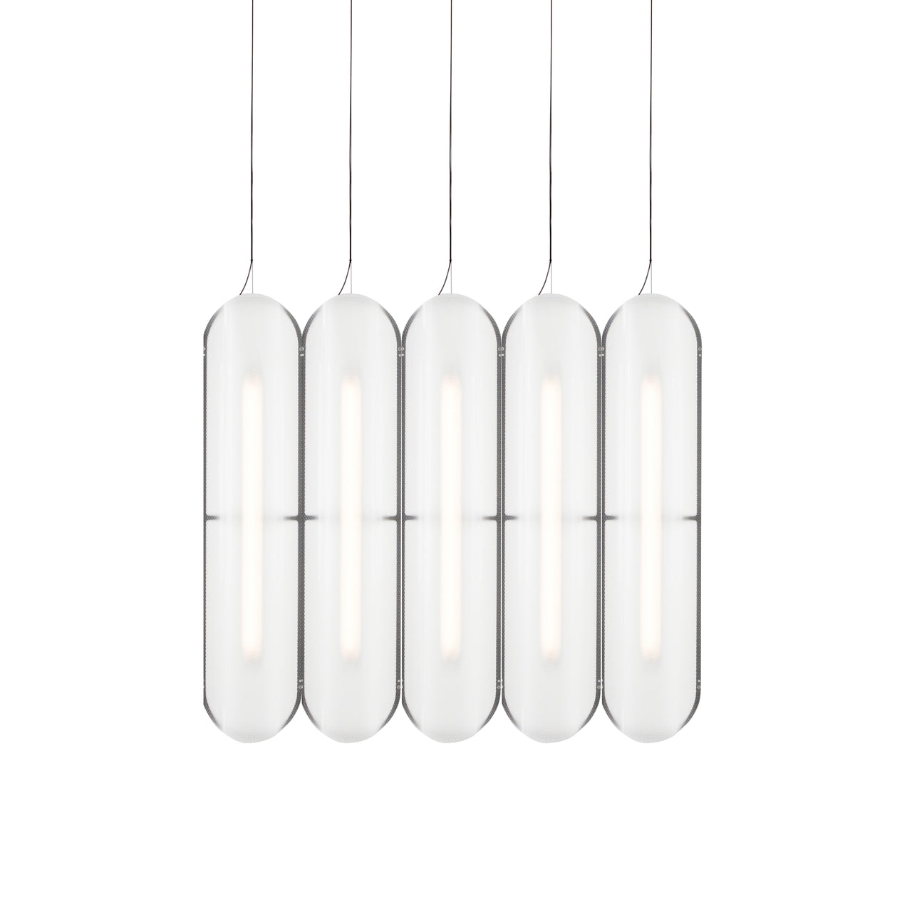 Vale System Pendant Light: Vertical + Side-to-Side + Vale 5 + Anthracite