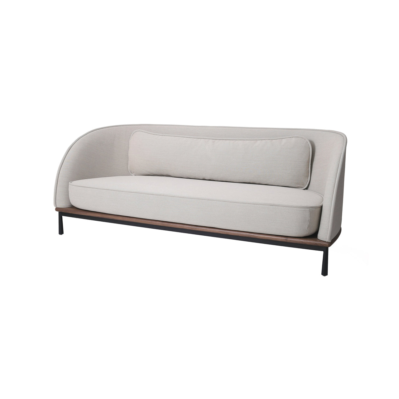Arc Sofa 3 Seater: Natural Walnut