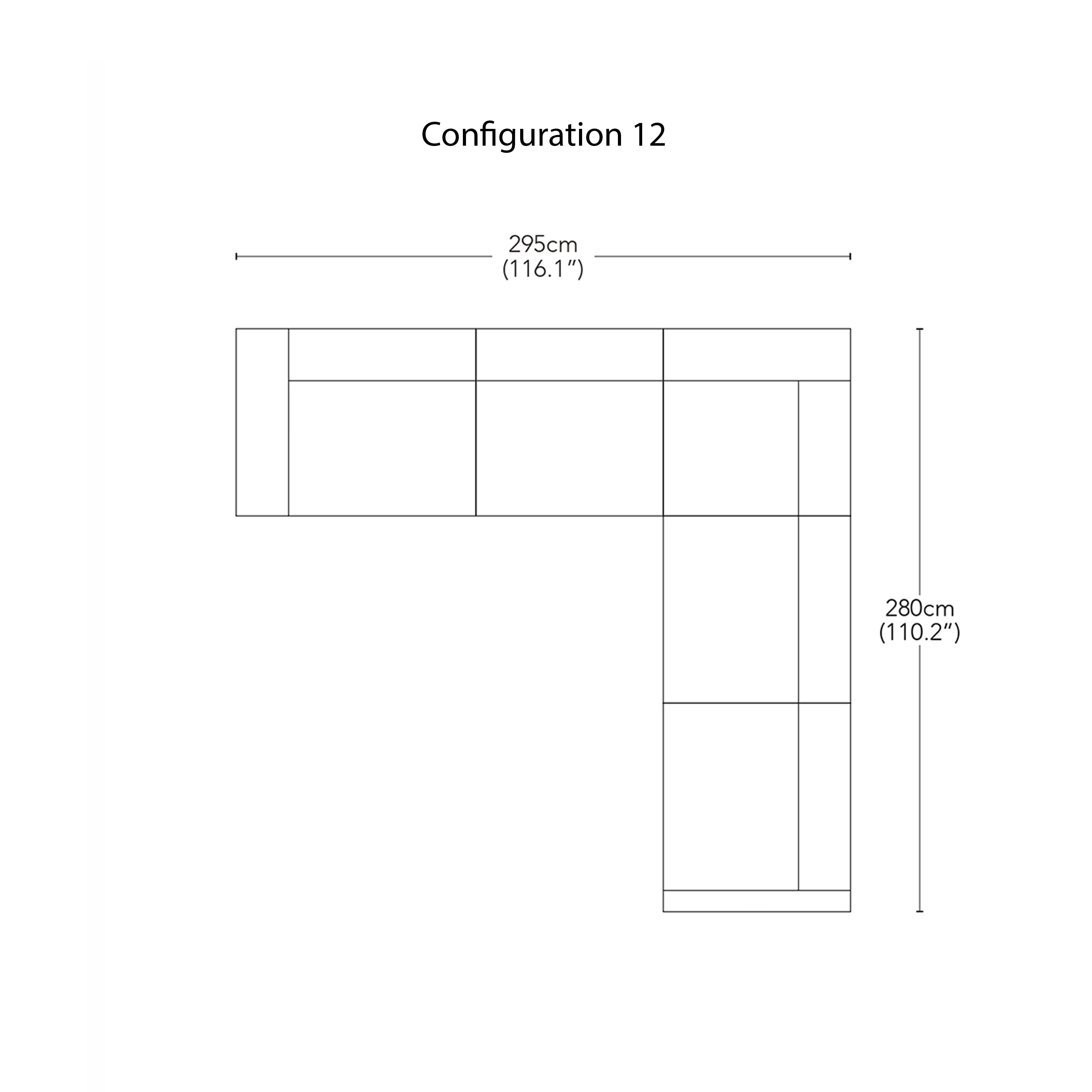 Arcade Modular Sofa: Configuration 12