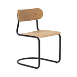 Archer Cantilever Chair: Black + Oak