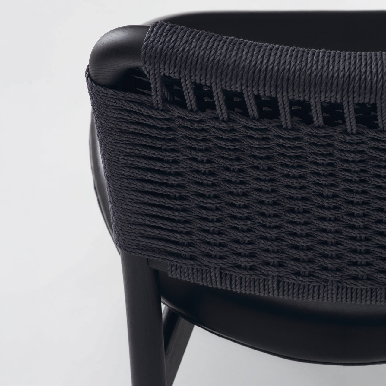 Saga Low Chair: Black Papercord Backrest + Set of 2