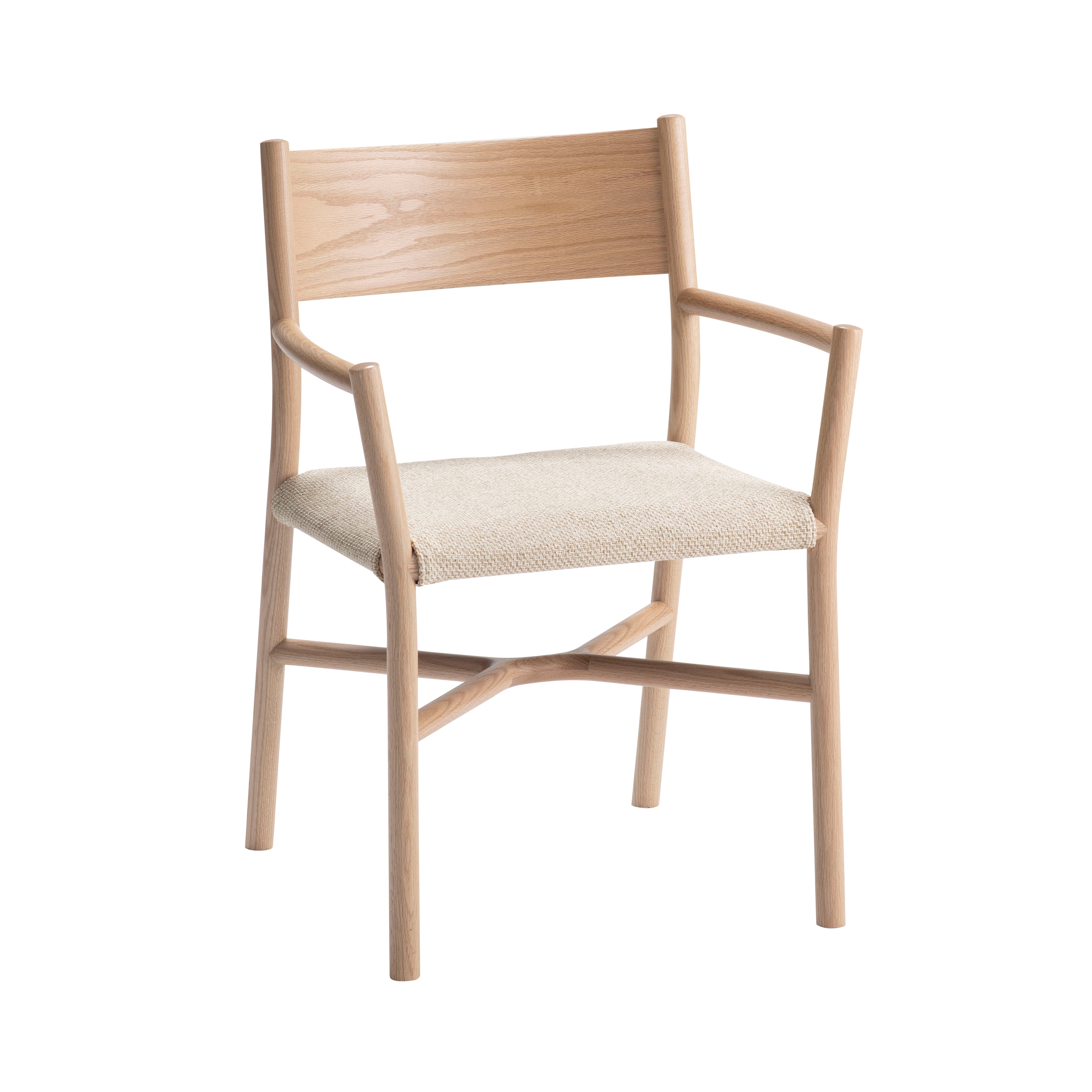 Ariake Armchair: Paper Cord + Natural + White Oak